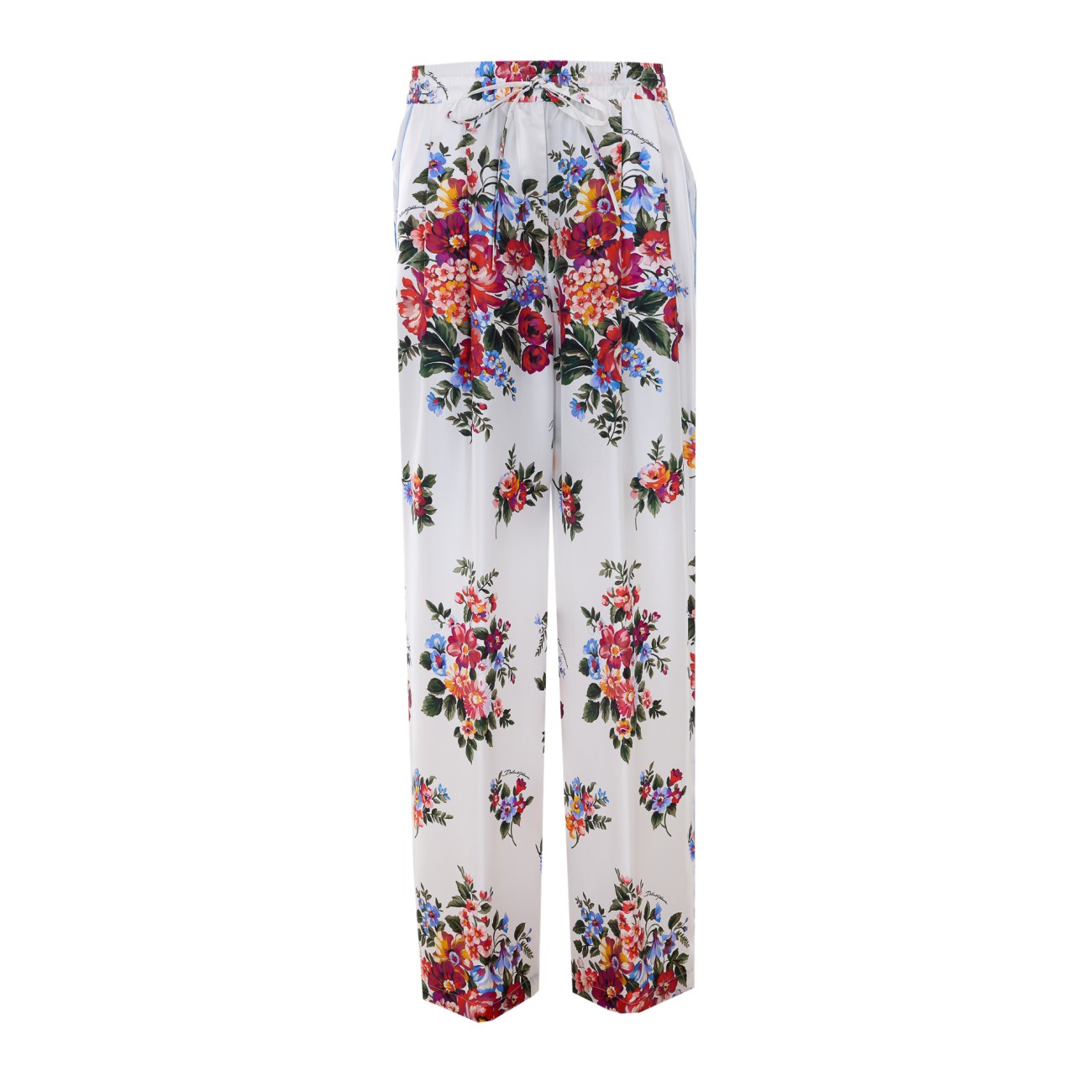 Dolce&Gabbana Women Twill Trousers Print Bouquet Of Flowers DOLCE & GABBANA