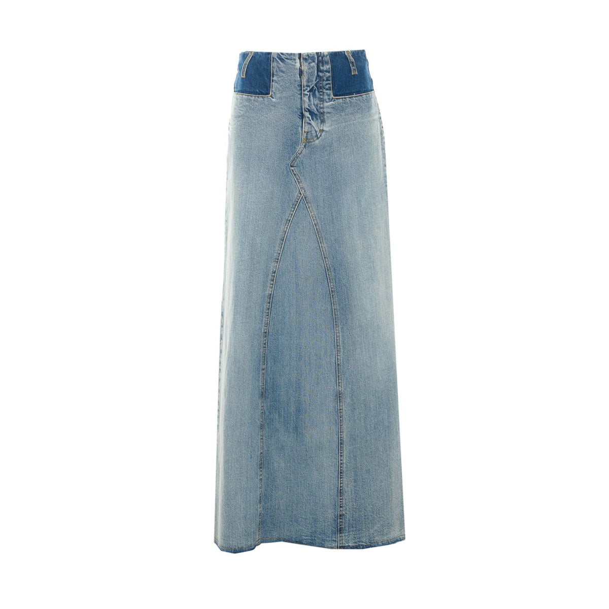 Maison Margiela Women Two-Tone Denim Maxi Skirt MAISON MARGIELA