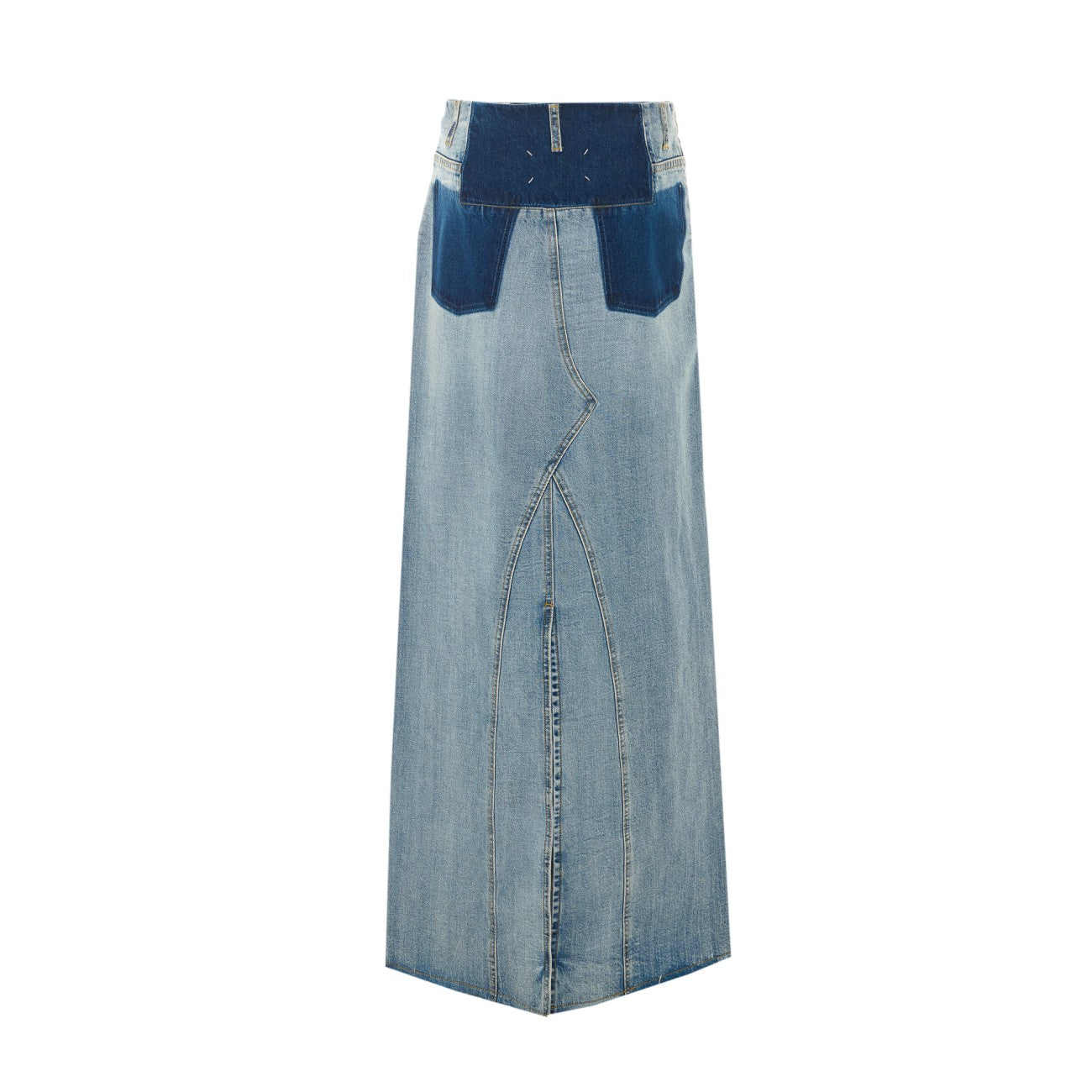 Maison Margiela Women Two-Tone Denim Maxi Skirt MAISON MARGIELA
