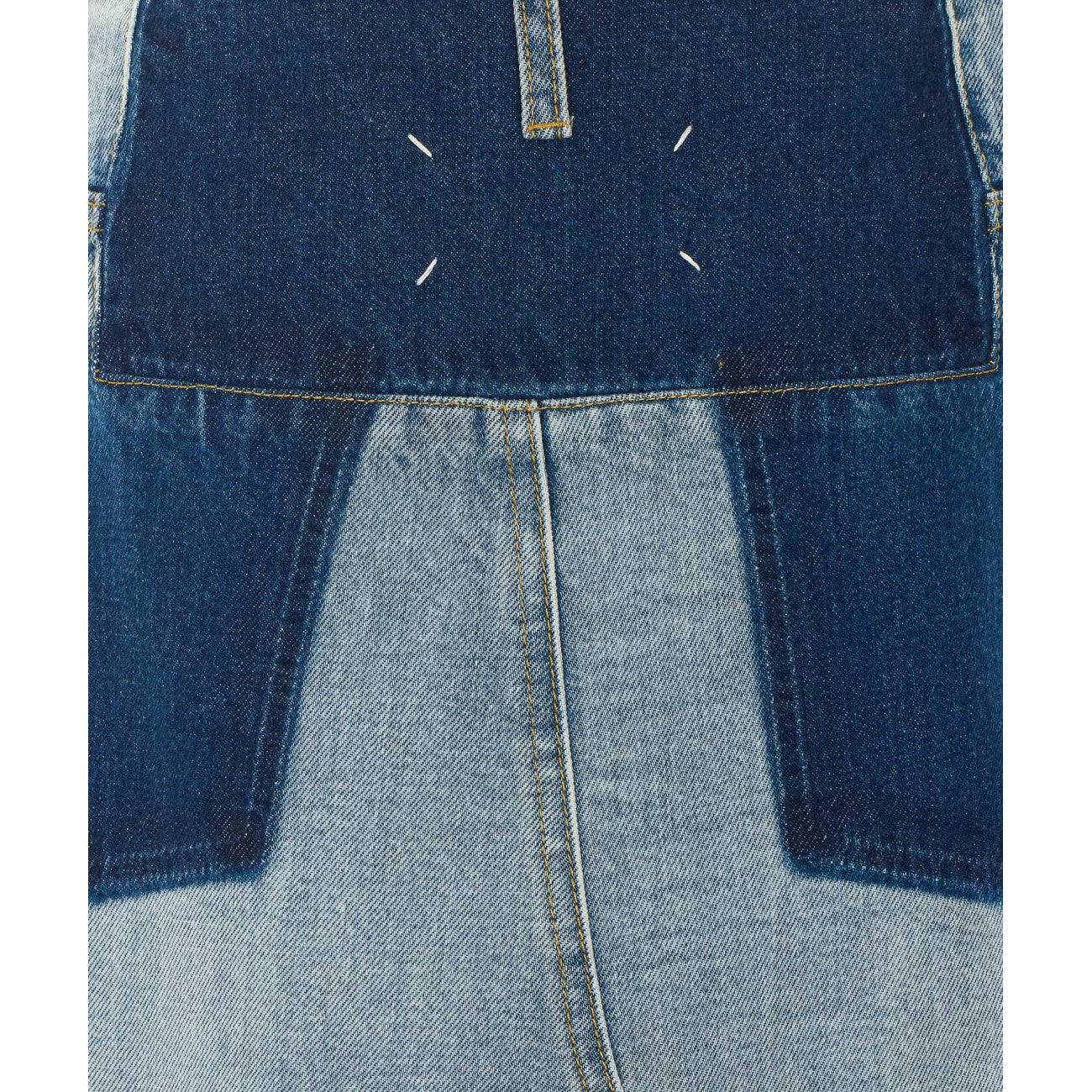 Maison Margiela Women Two-Tone Denim Maxi Skirt MAISON MARGIELA