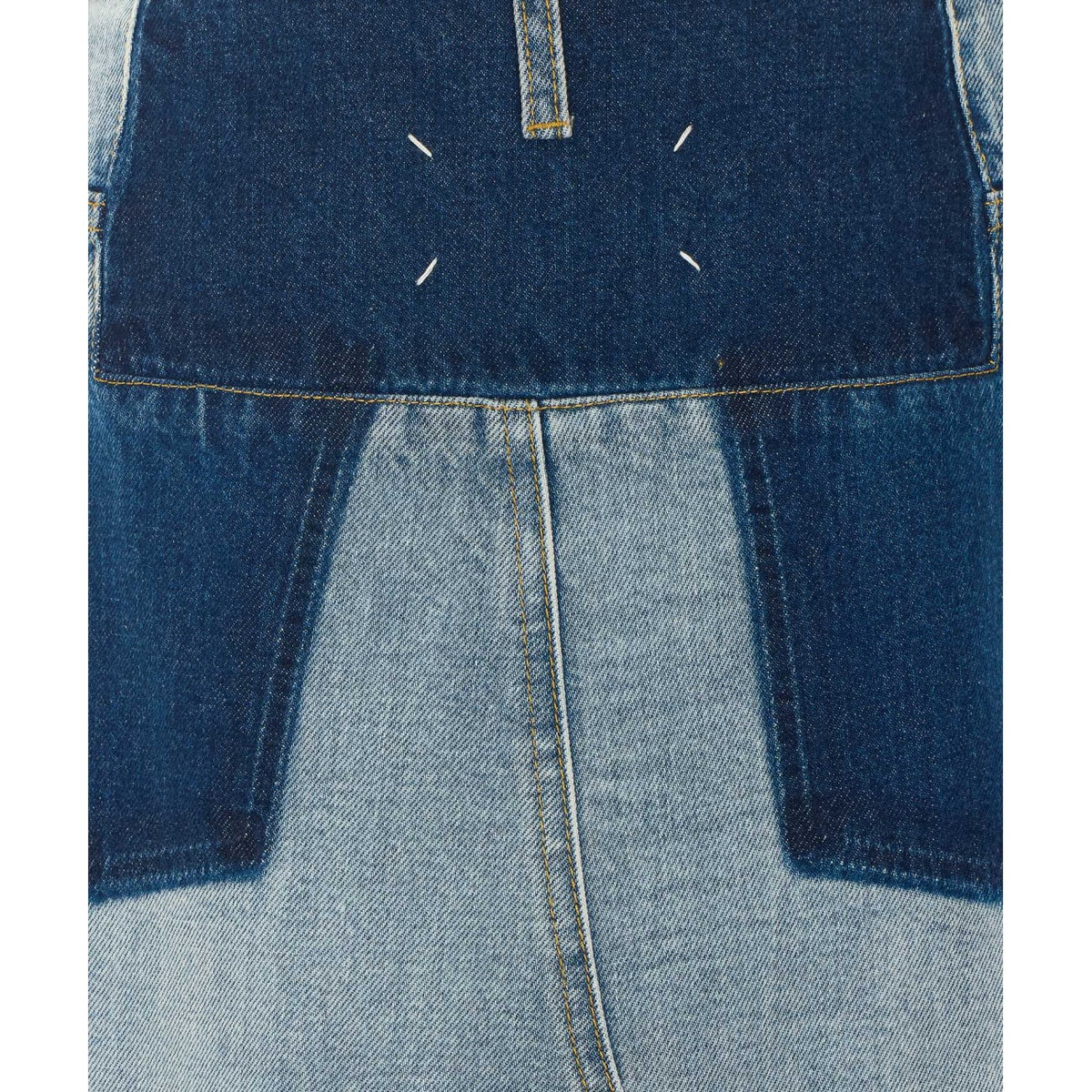Maison Margiela Women Two-Tone Denim Maxi Skirt MAISON MARGIELA