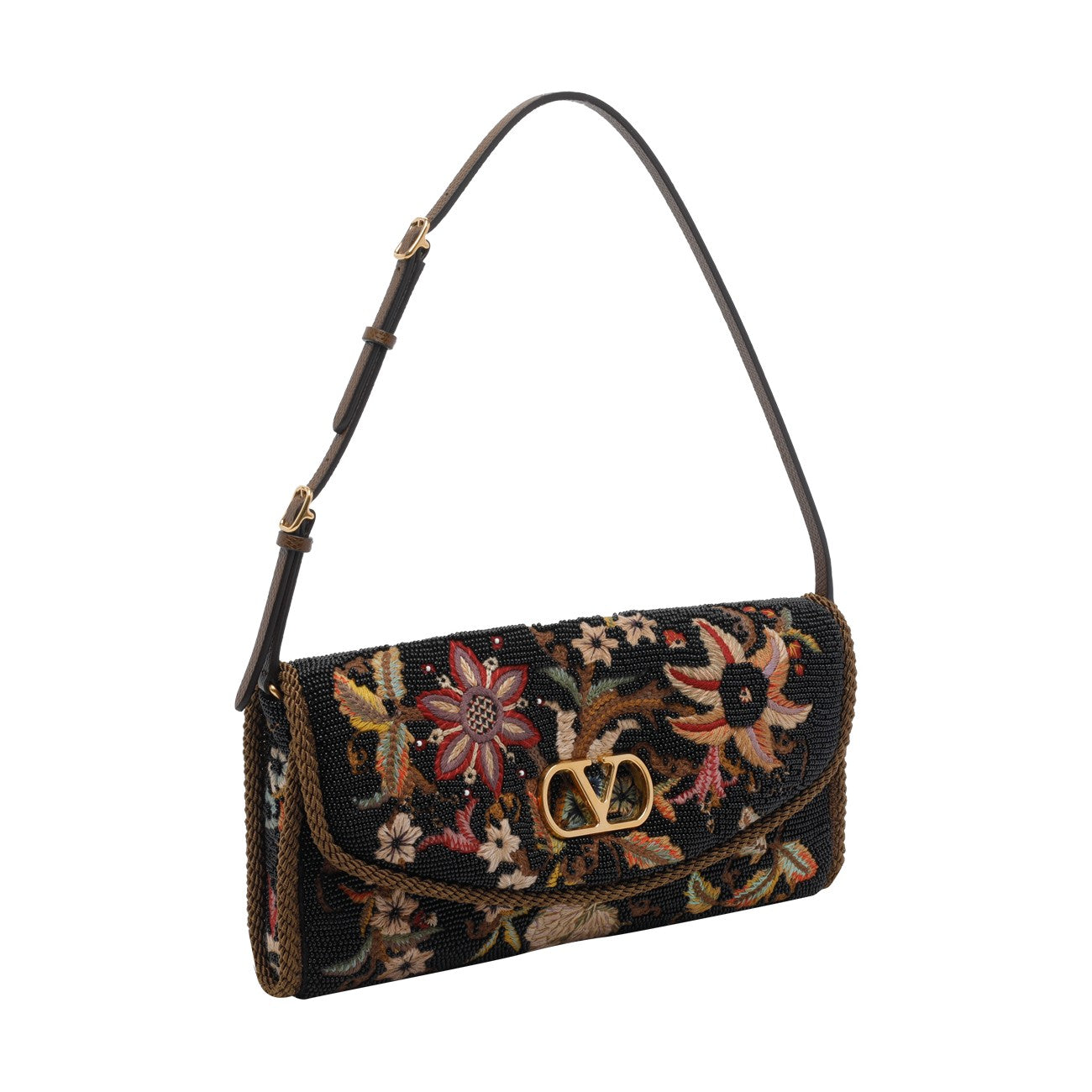 Valentino Garavani Women Valentino Devain Embroidered Small Shoulder Bag