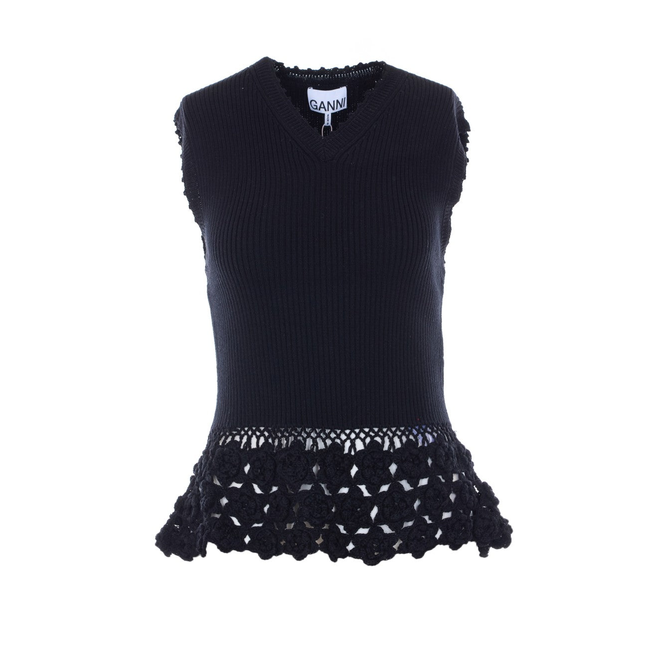 Ganni Women Vest In Cotton Crochet GANNI
