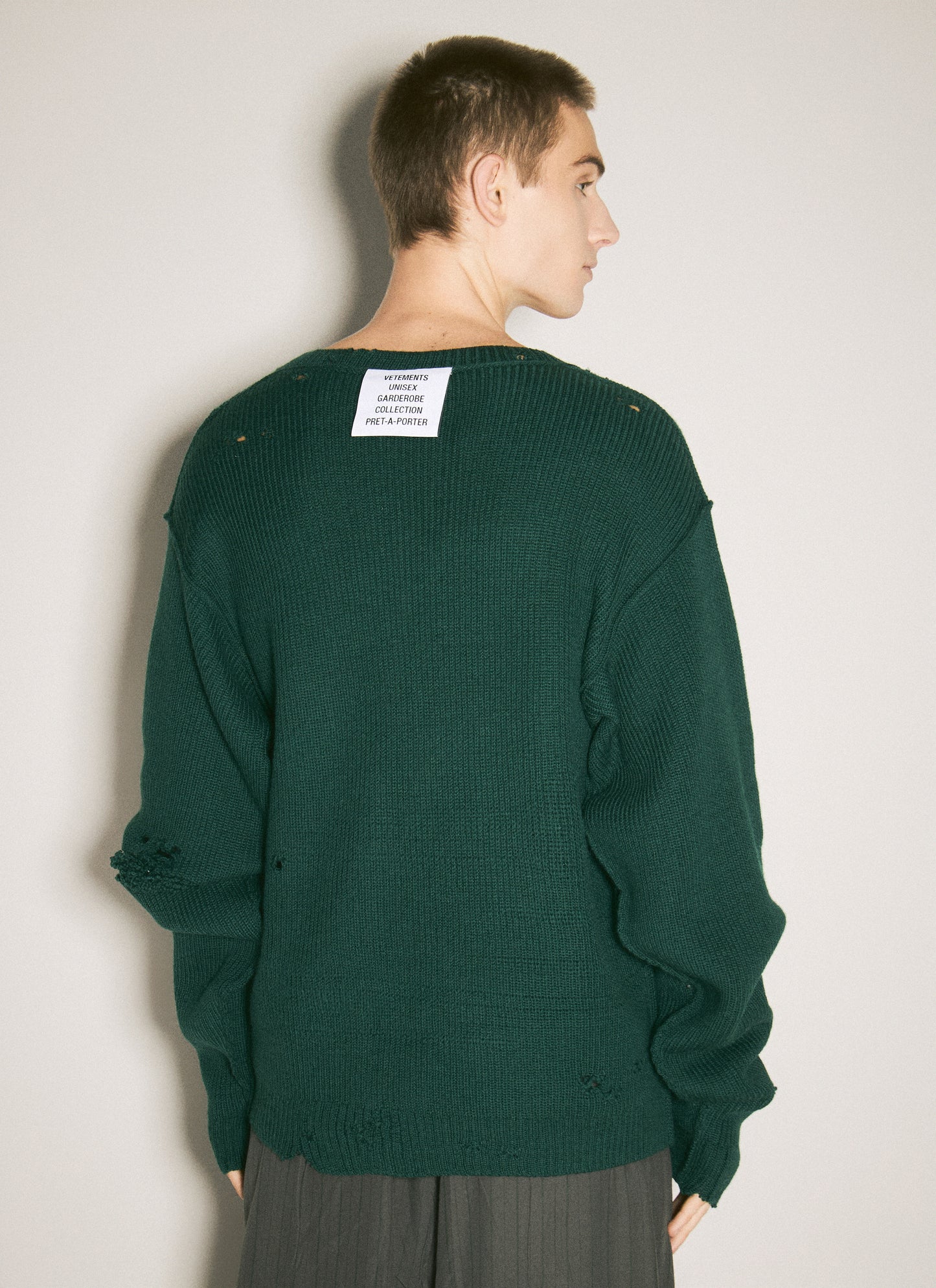 Vetements Men Destroyed Sweater VETEMENTS