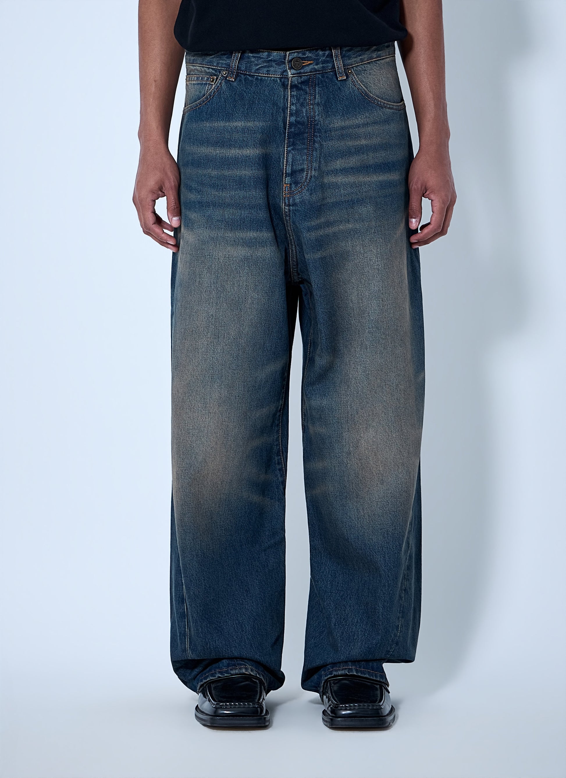 Vetements Men Wide-Leg Denim Trousers VETEMENTS