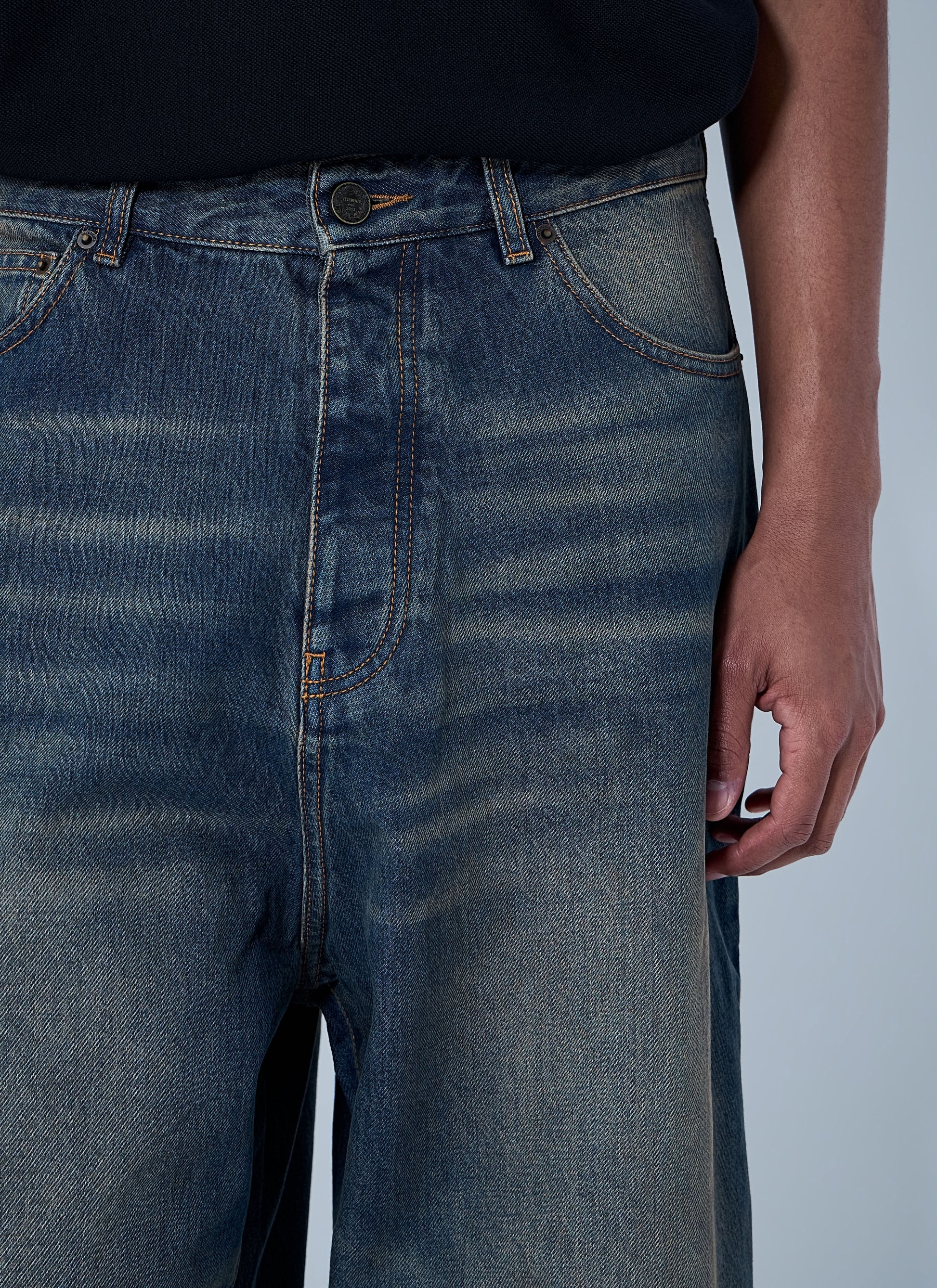 Vetements Men Wide-Leg Denim Trousers VETEMENTS