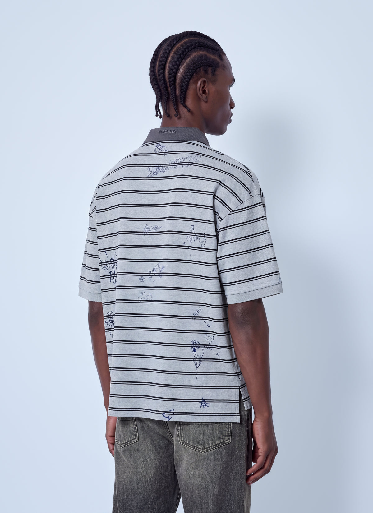 Vetements Men Scribbled Polo VETEMENTS