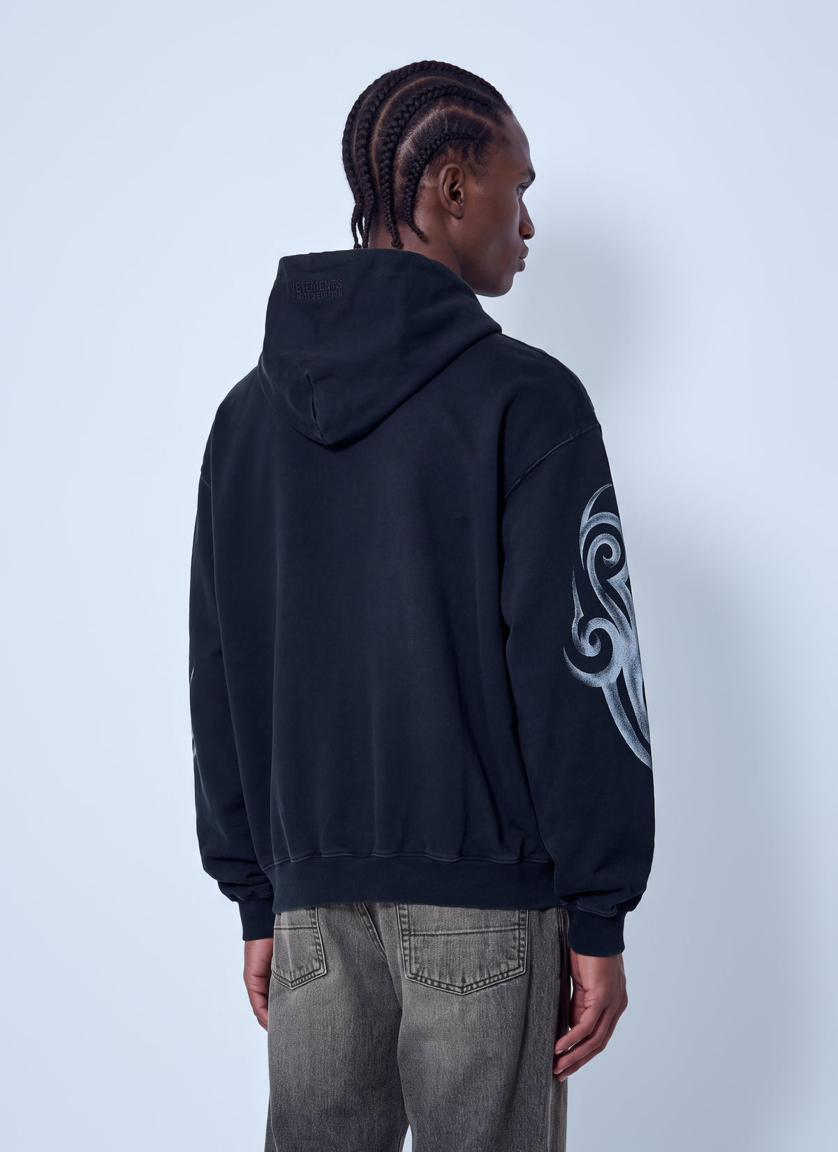 Vetements Men Graffiti Tribal Zip-Up Hoodie VETEMENTS