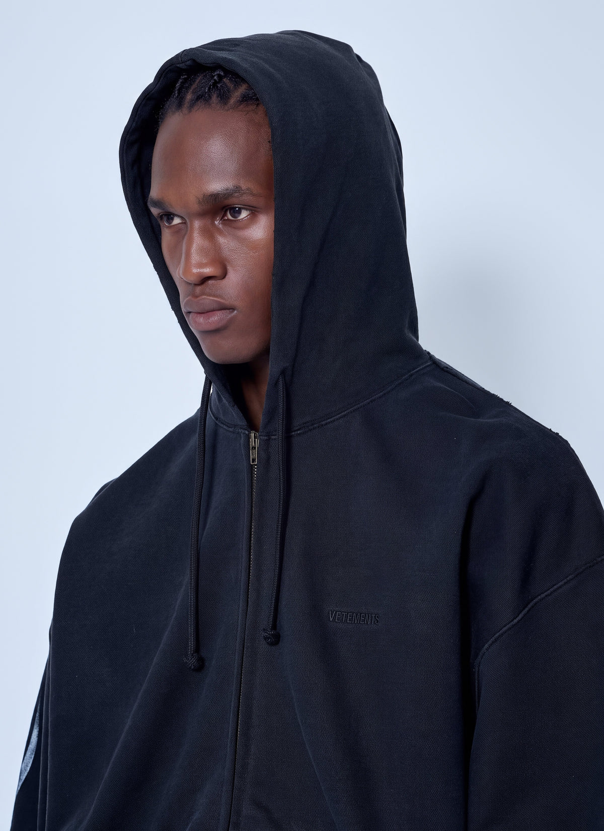 Vetements Men Graffiti Tribal Zip-Up Hoodie VETEMENTS