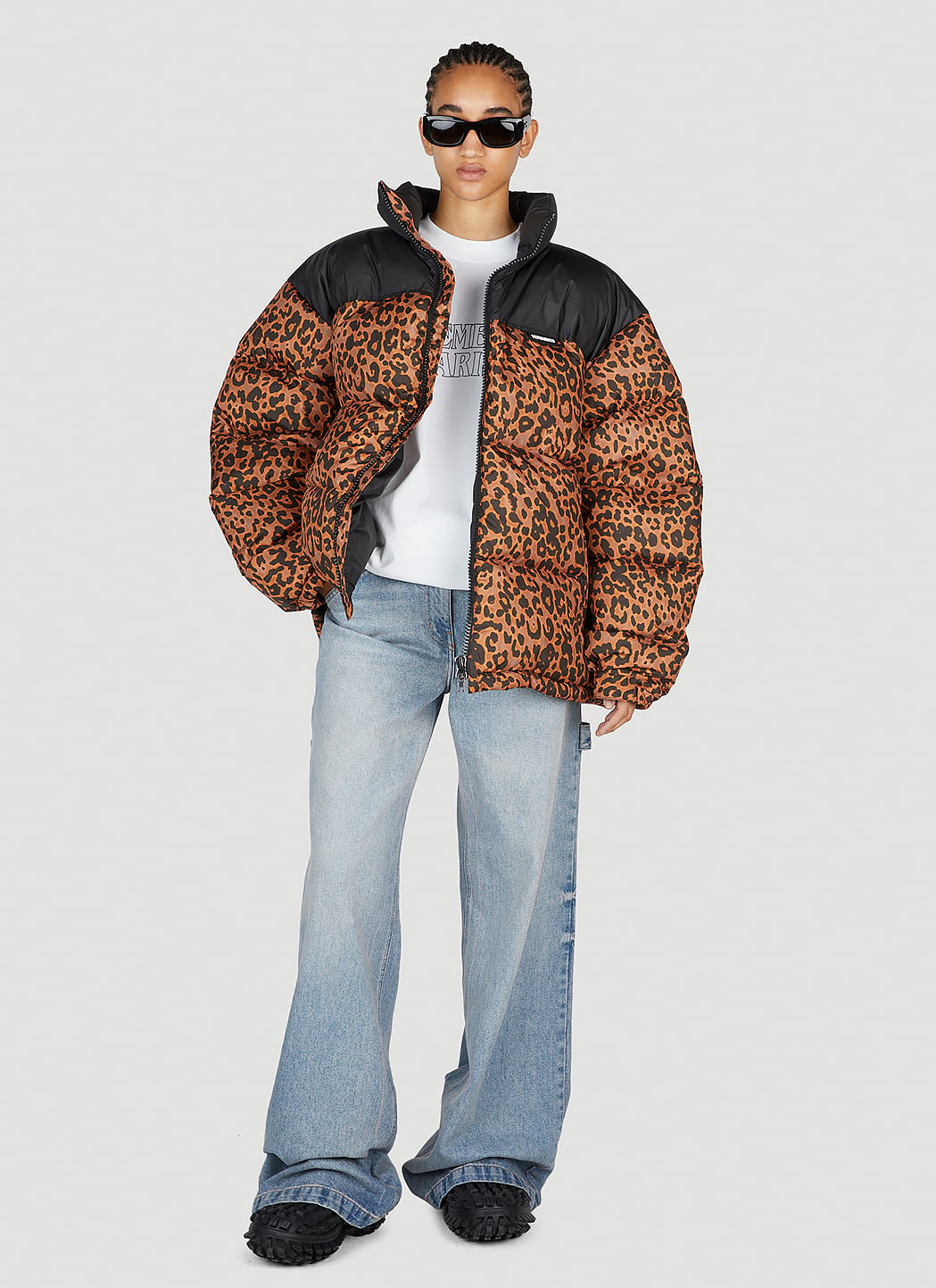 Vetements Women Leopard Print Puffer Jacket VETEMENTS