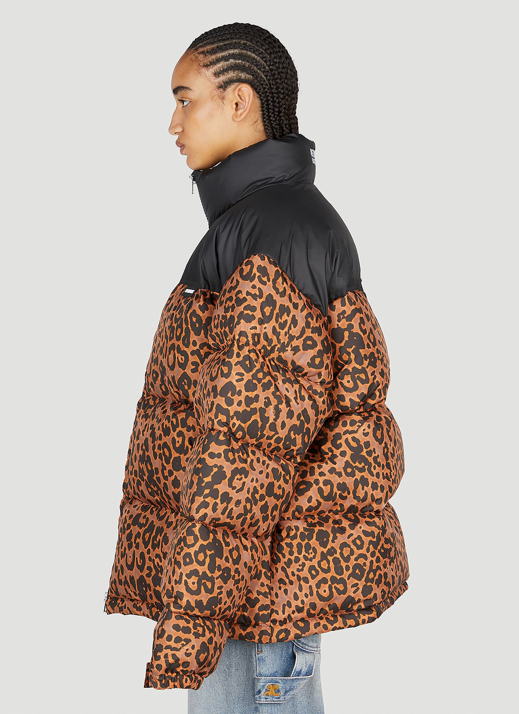 Vetements Women Leopard Print Puffer Jacket VETEMENTS