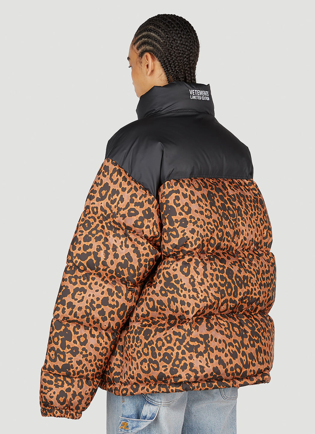 Vetements Women Leopard Print Puffer Jacket VETEMENTS