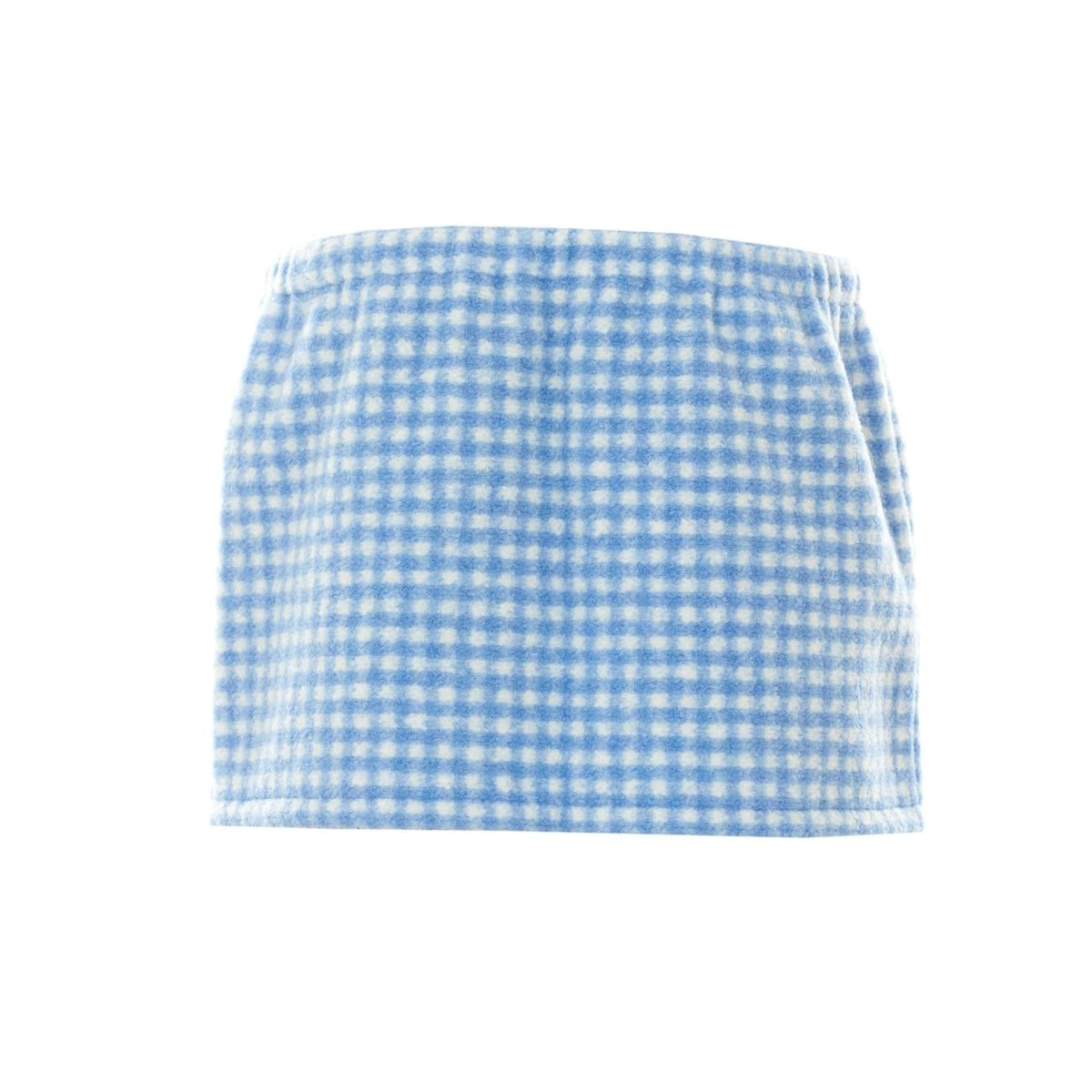 Miu Miu Women Miu Miu Women Vichy Fleece Mini Skirt With Miu Miu Logo MIU MIU