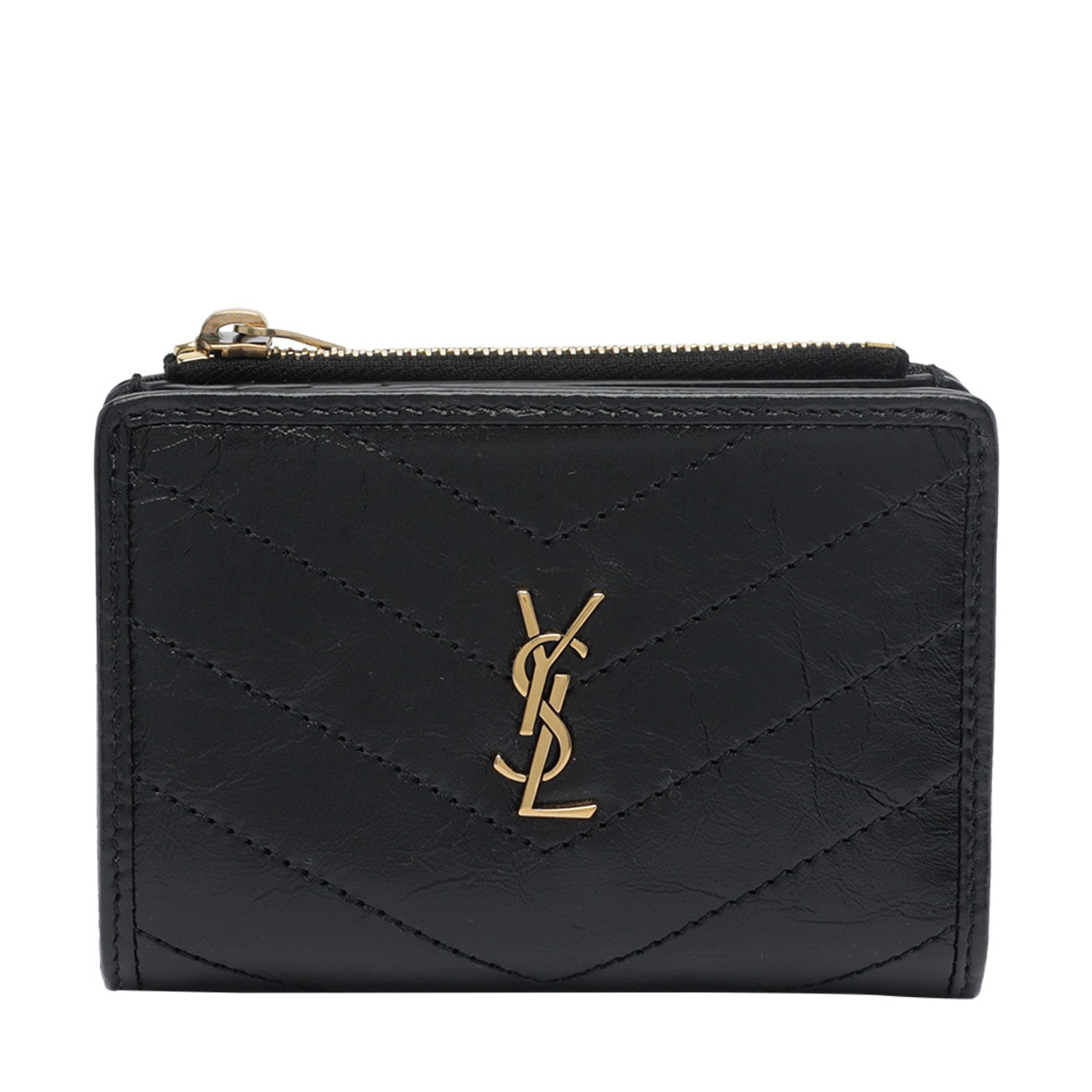 Saint Laurent Women Vintage Leather Bi-Fold Niki Wallet SAINT LAURENT