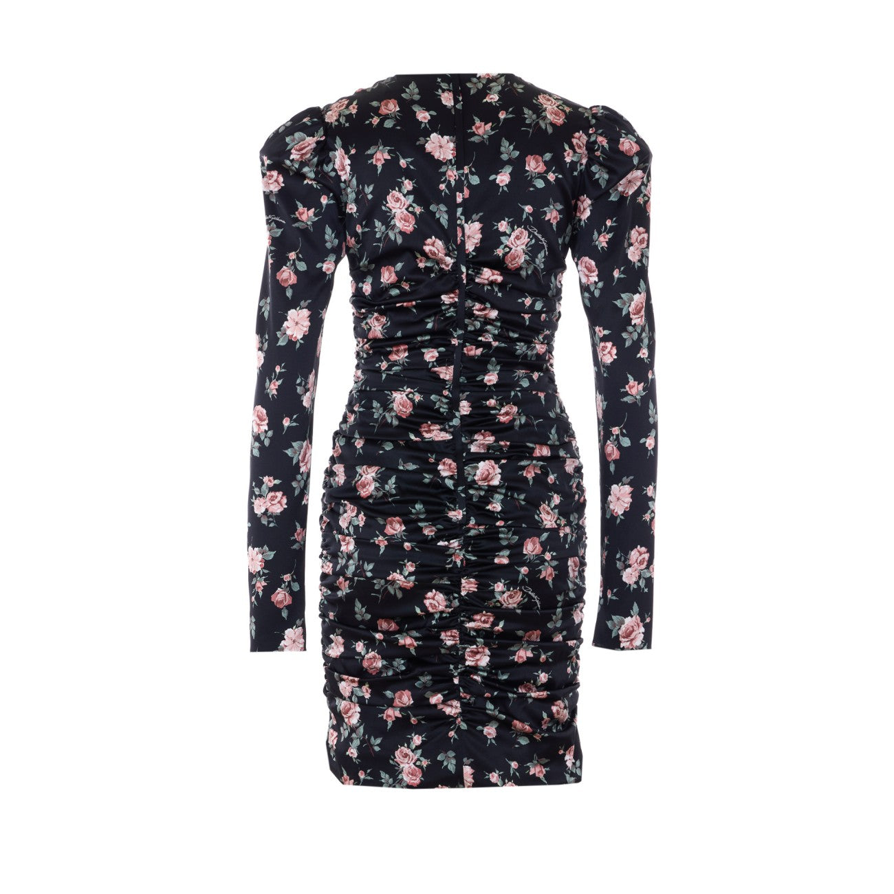 Dolce&Gabbana Women Vintage Rose Print Draped Dress DOLCE & GABBANA
