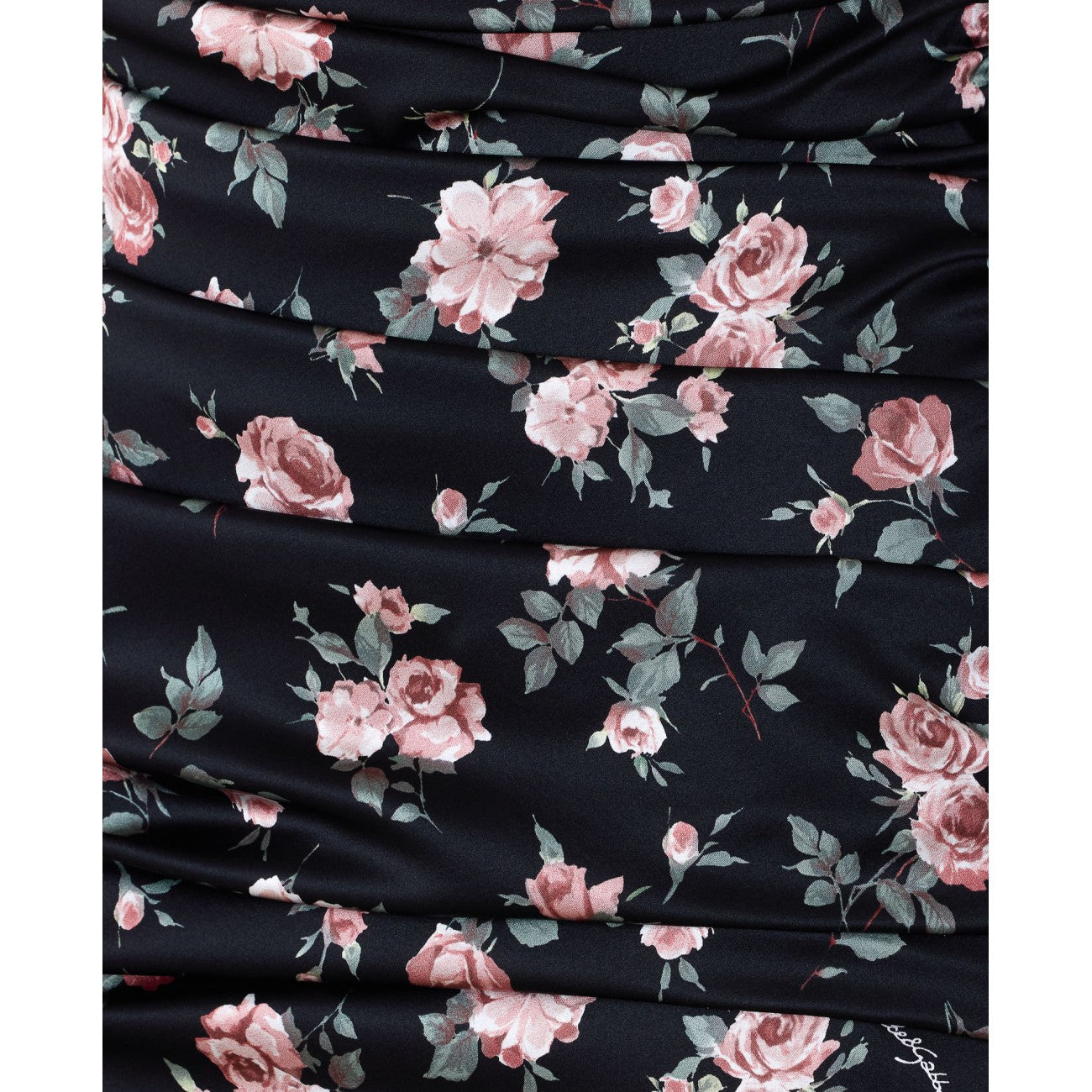 Dolce&Gabbana Women Vintage Rose Print Draped Dress DOLCE & GABBANA