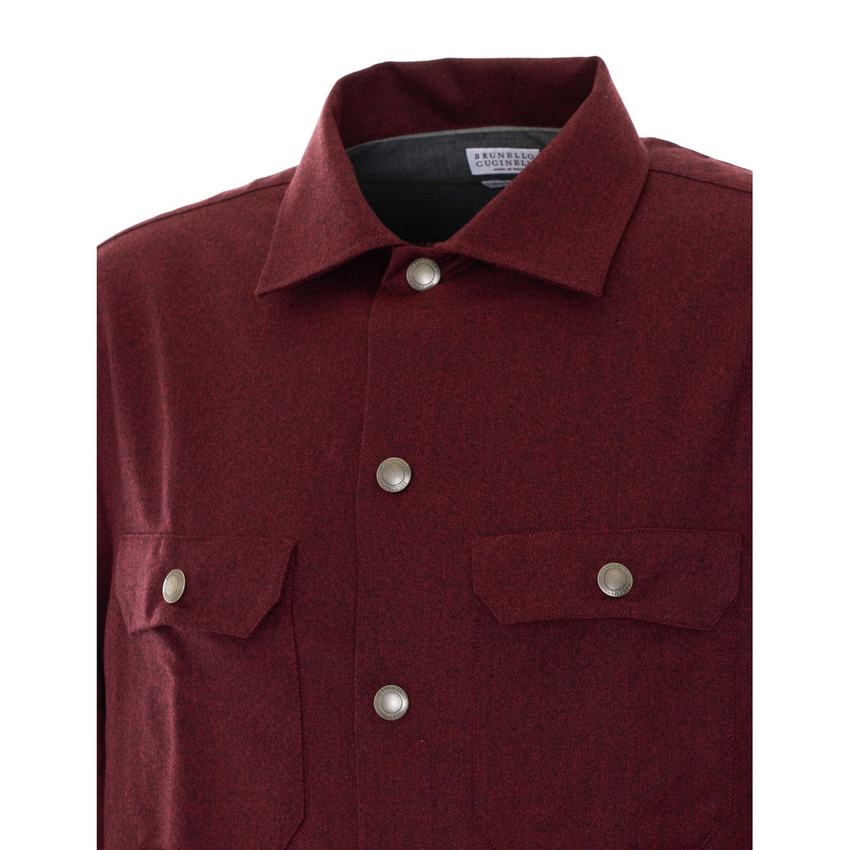 Brunello Cucinelli Men Virgin Wool Flannel Overshirt BRUNELLO CUCINELLI