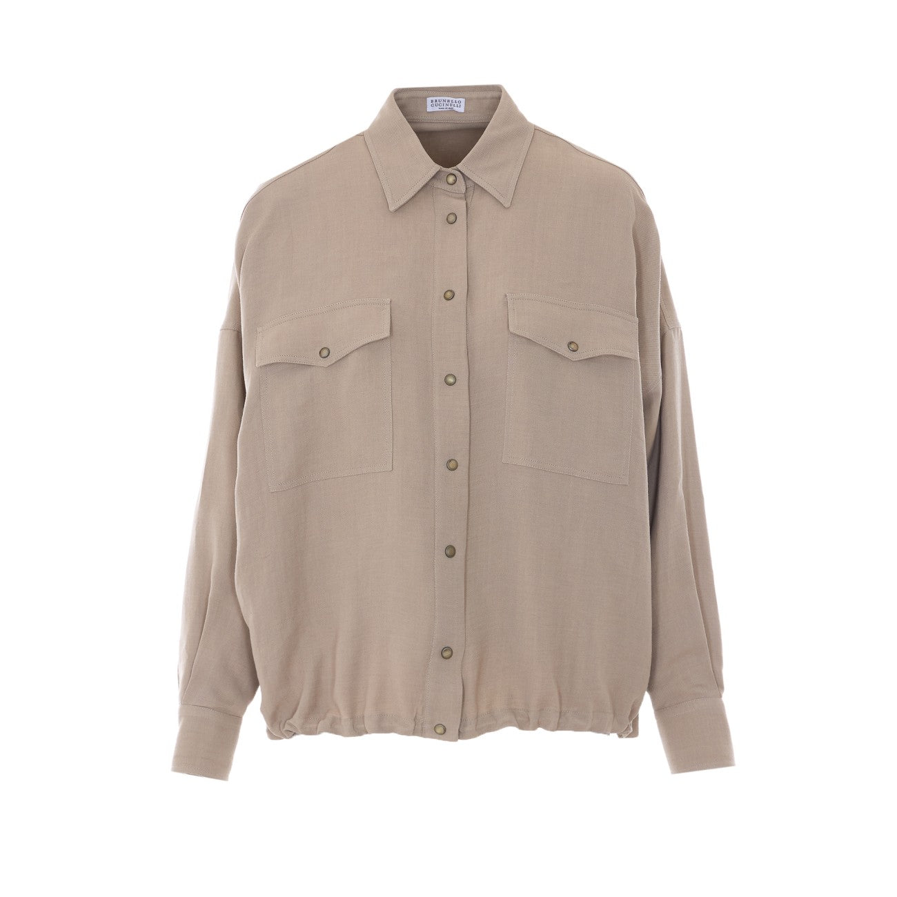 Brunello Cucinelli Women Viscose And Linen Twill Fluid Shirt BRUNELLO CUCINELLI