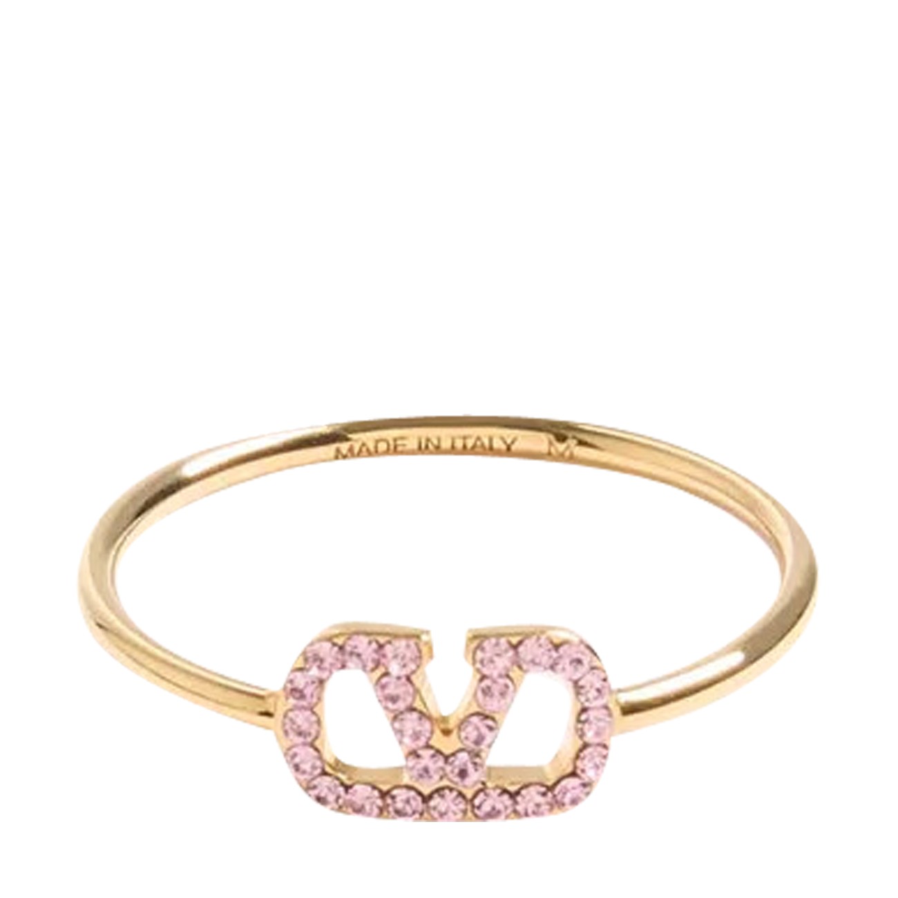 Valentino Garavani Women Vlogo Signature Metal And Swarovski Crystals Ring VALENTINO GARAVANI