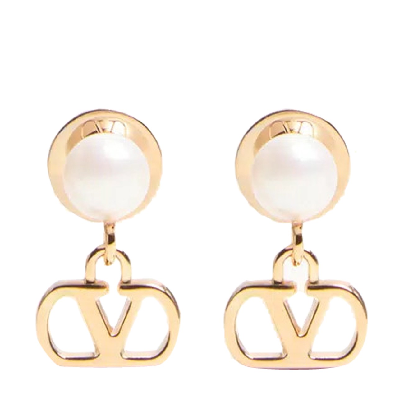 Valentino Garavani Women Vlogo Signature Pearl Earrings VALENTINO GARAVANI