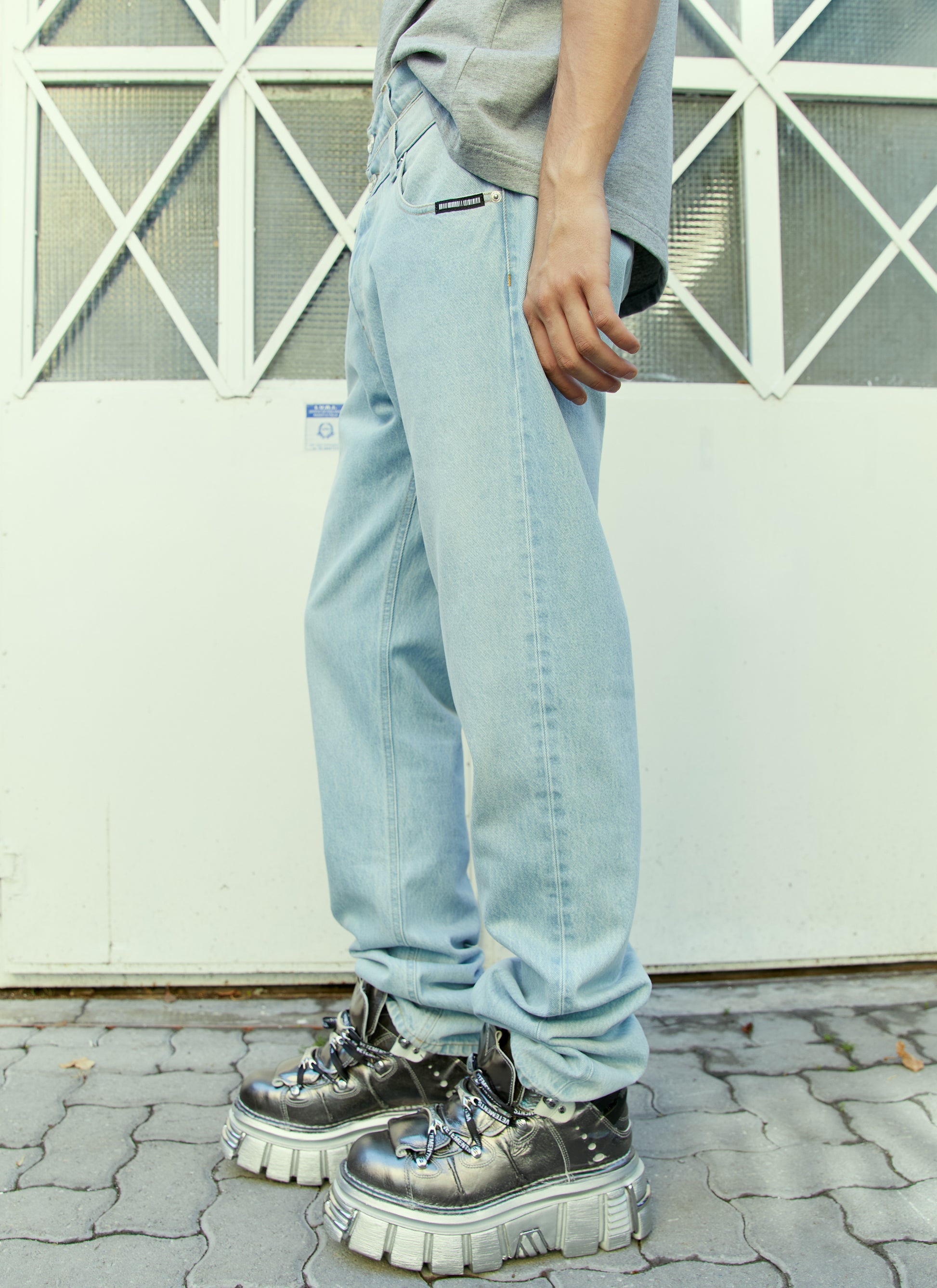 Vtmnts Men Double Waist Denim Jeans VTMNTS