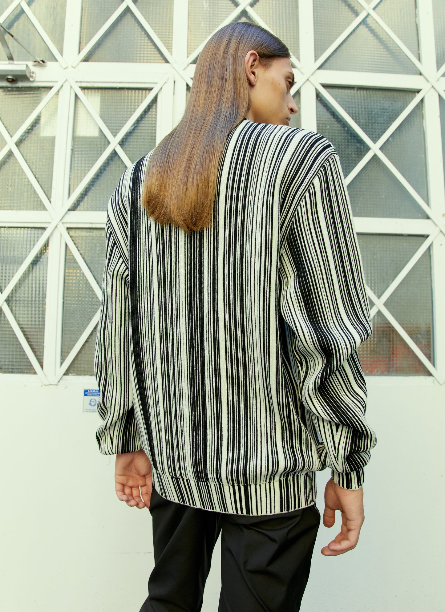 Vtmnts Men Glitched Knitted Sweater VTMNTS