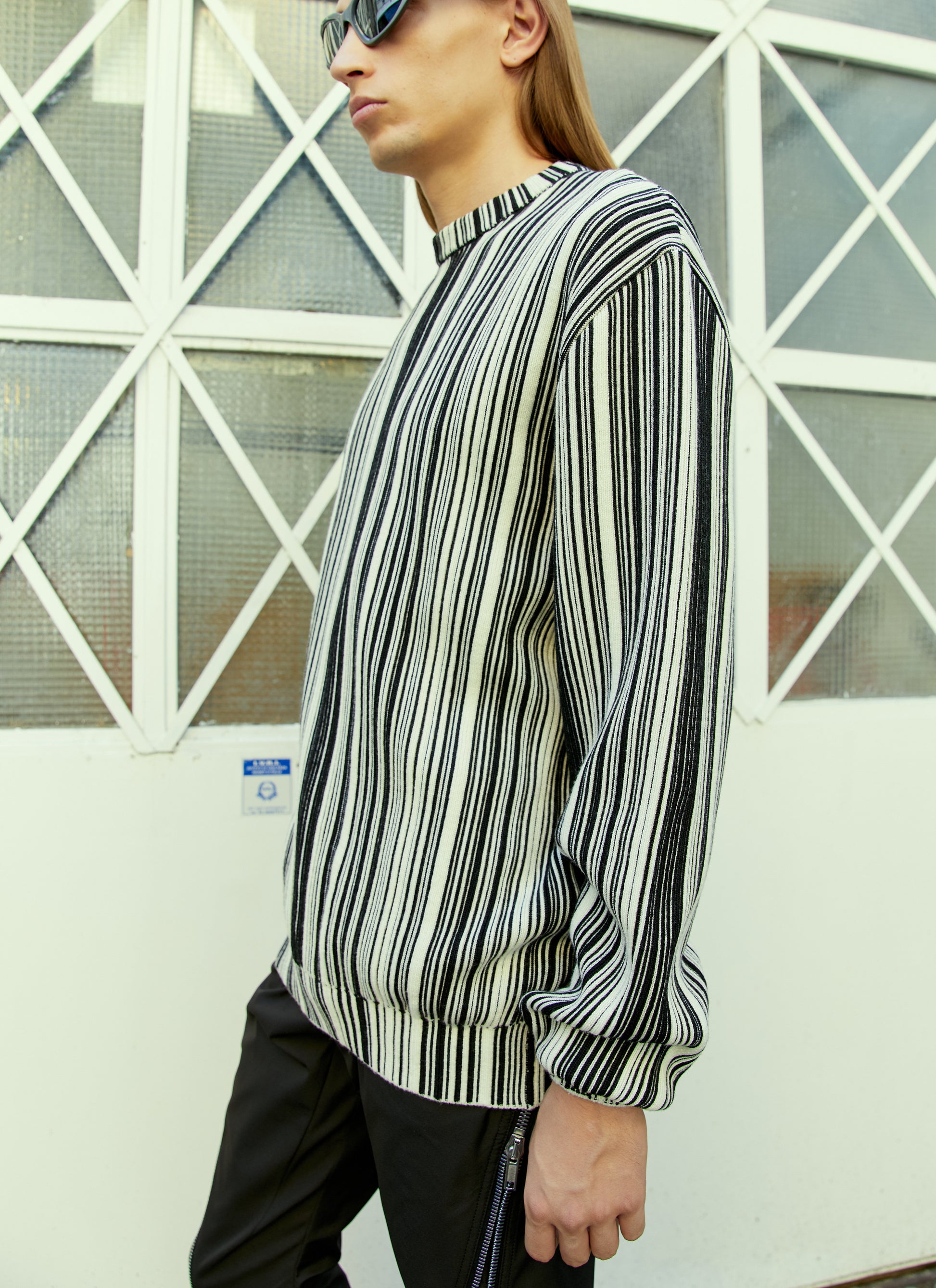 Vtmnts Men Glitched Knitted Sweater VTMNTS