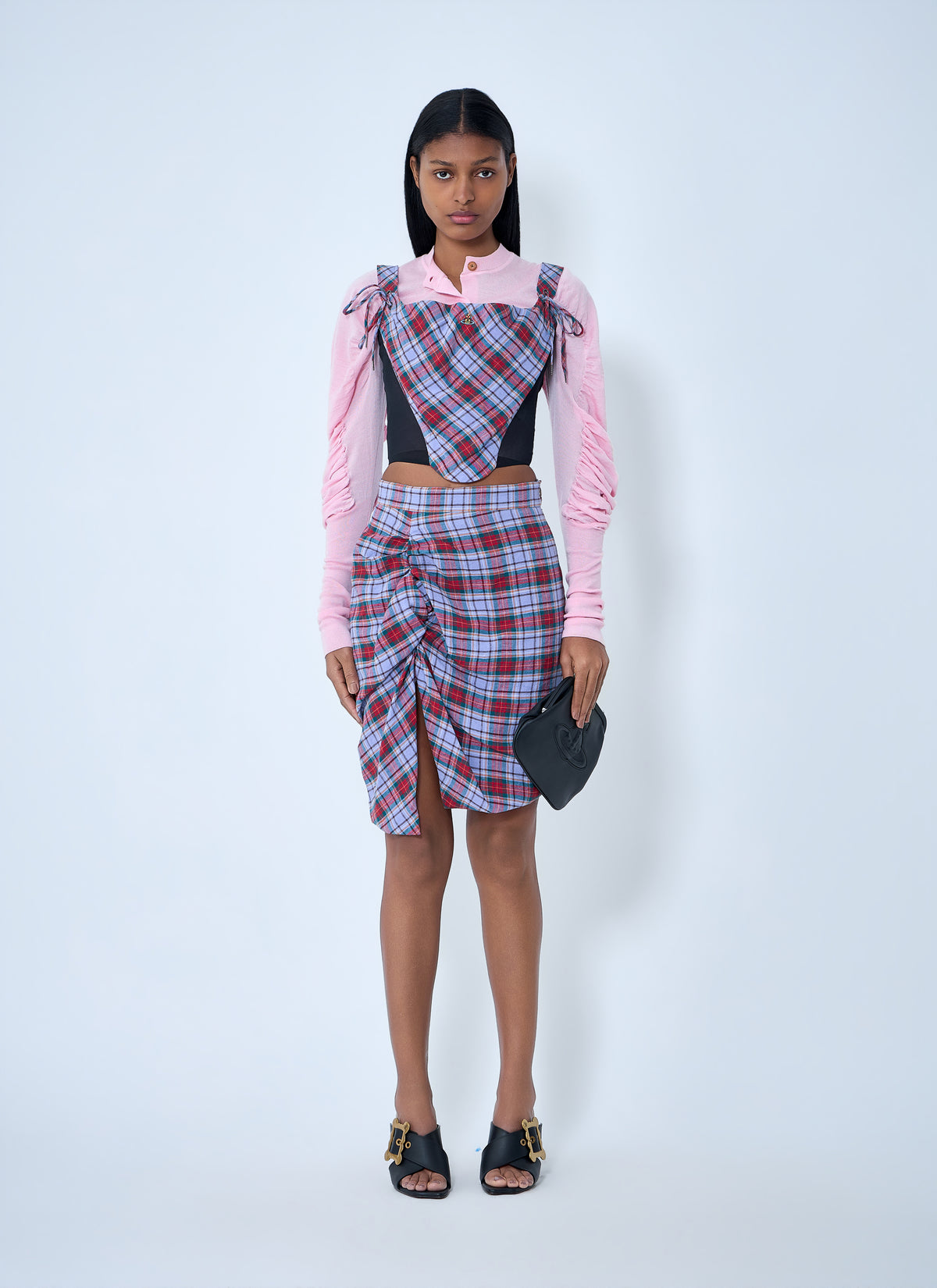 Vivienne Westwood Women Plaid Patterned Corset Top VIVIENNE WESTWOOD