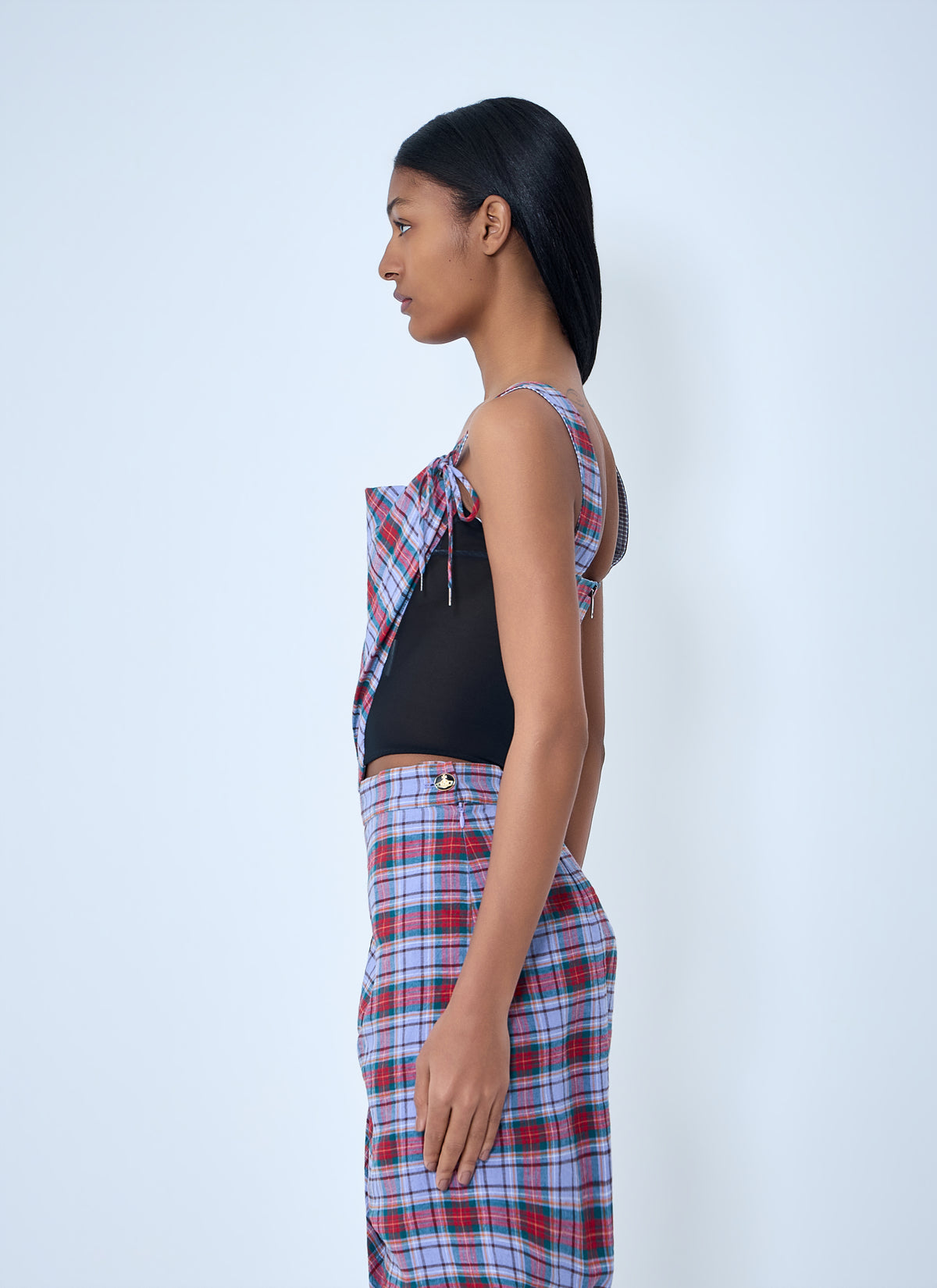 Vivienne Westwood Women Plaid Patterned Corset Top VIVIENNE WESTWOOD