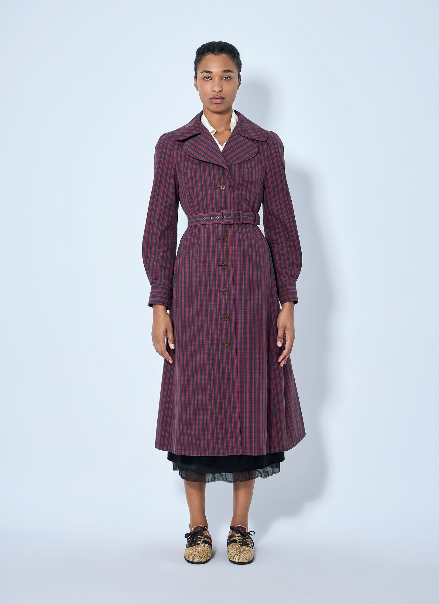 Vivienne Westwood Women Belted Button-Down Trench Coat VIVIENNE WESTWOOD