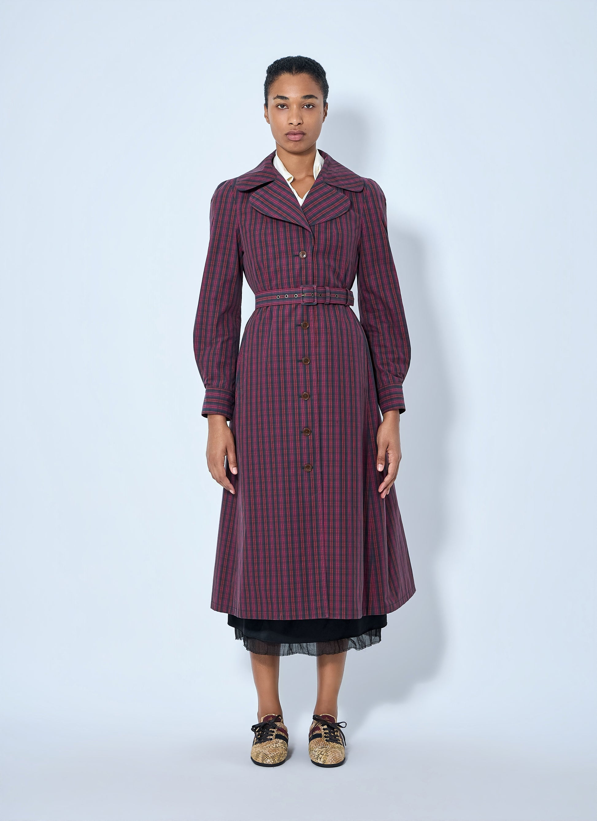 Vivienne Westwood Women Belted Button-Down Trench Coat VIVIENNE WESTWOOD