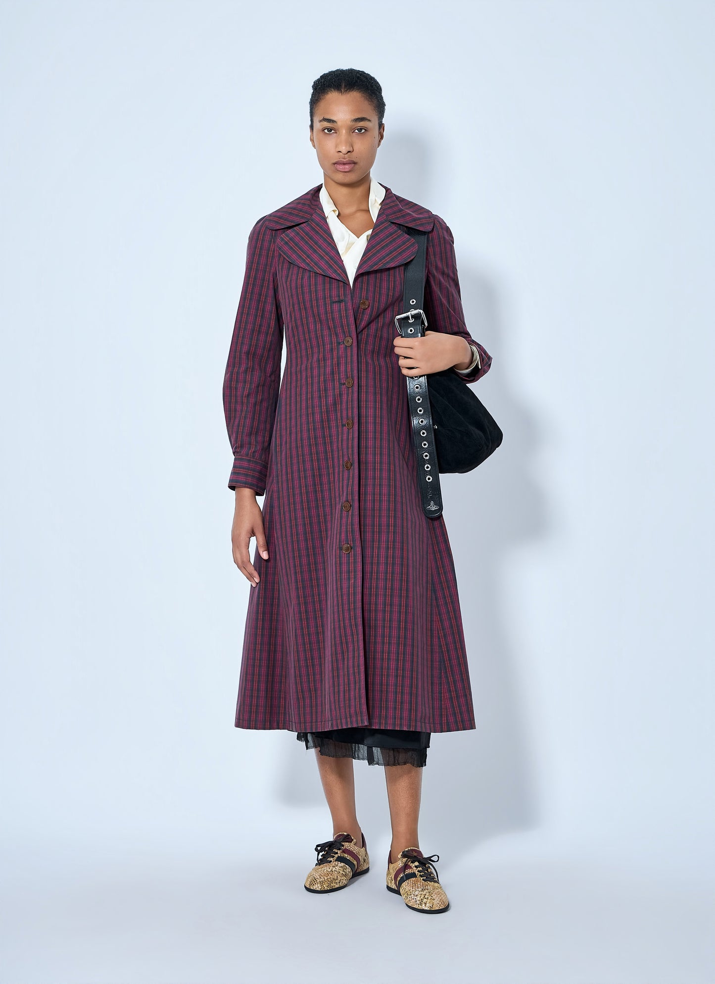 Vivienne Westwood Women Belted Button-Down Trench Coat VIVIENNE WESTWOOD