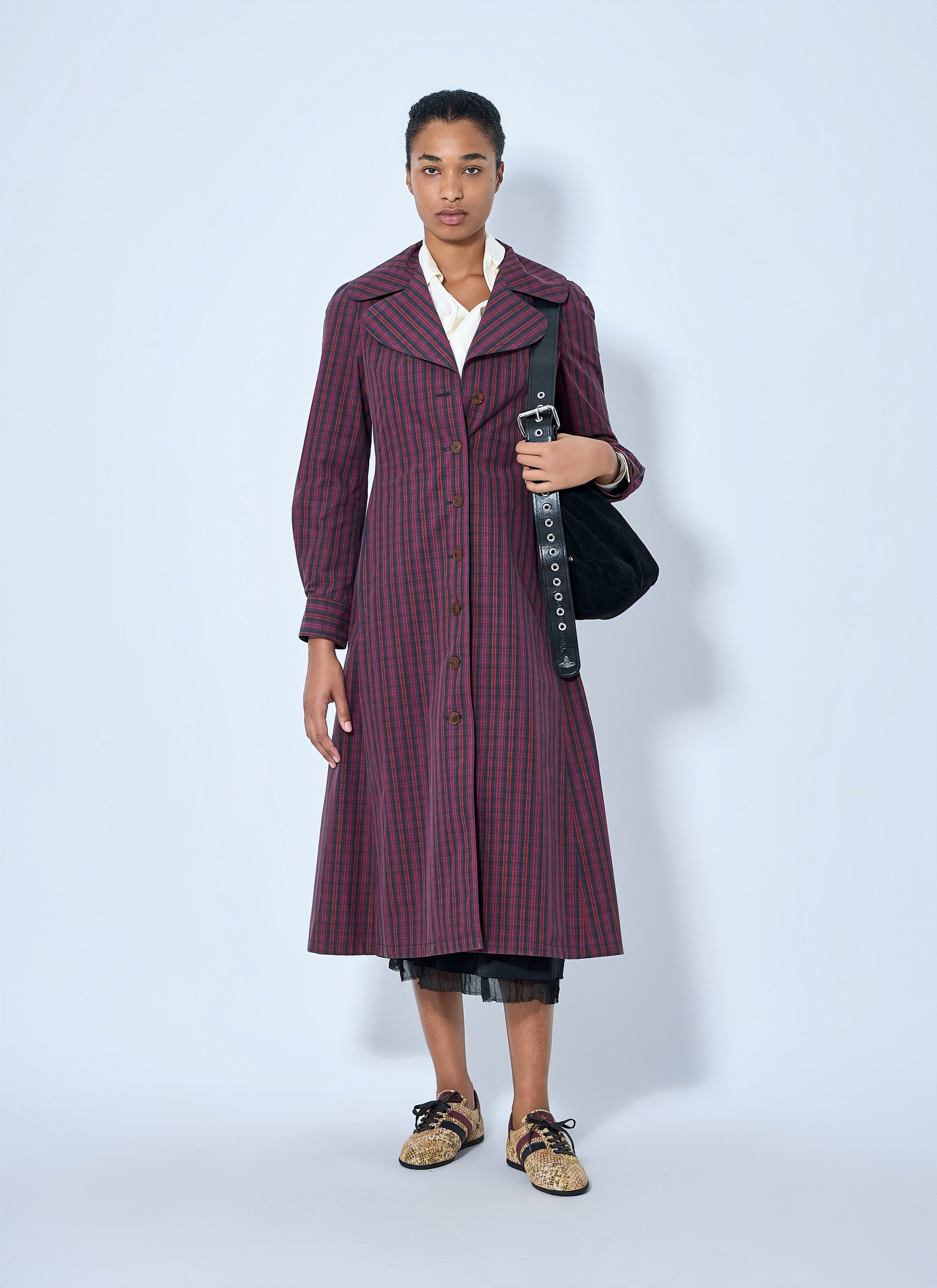 Vivienne Westwood Women Belted Button-Down Trench Coat VIVIENNE WESTWOOD