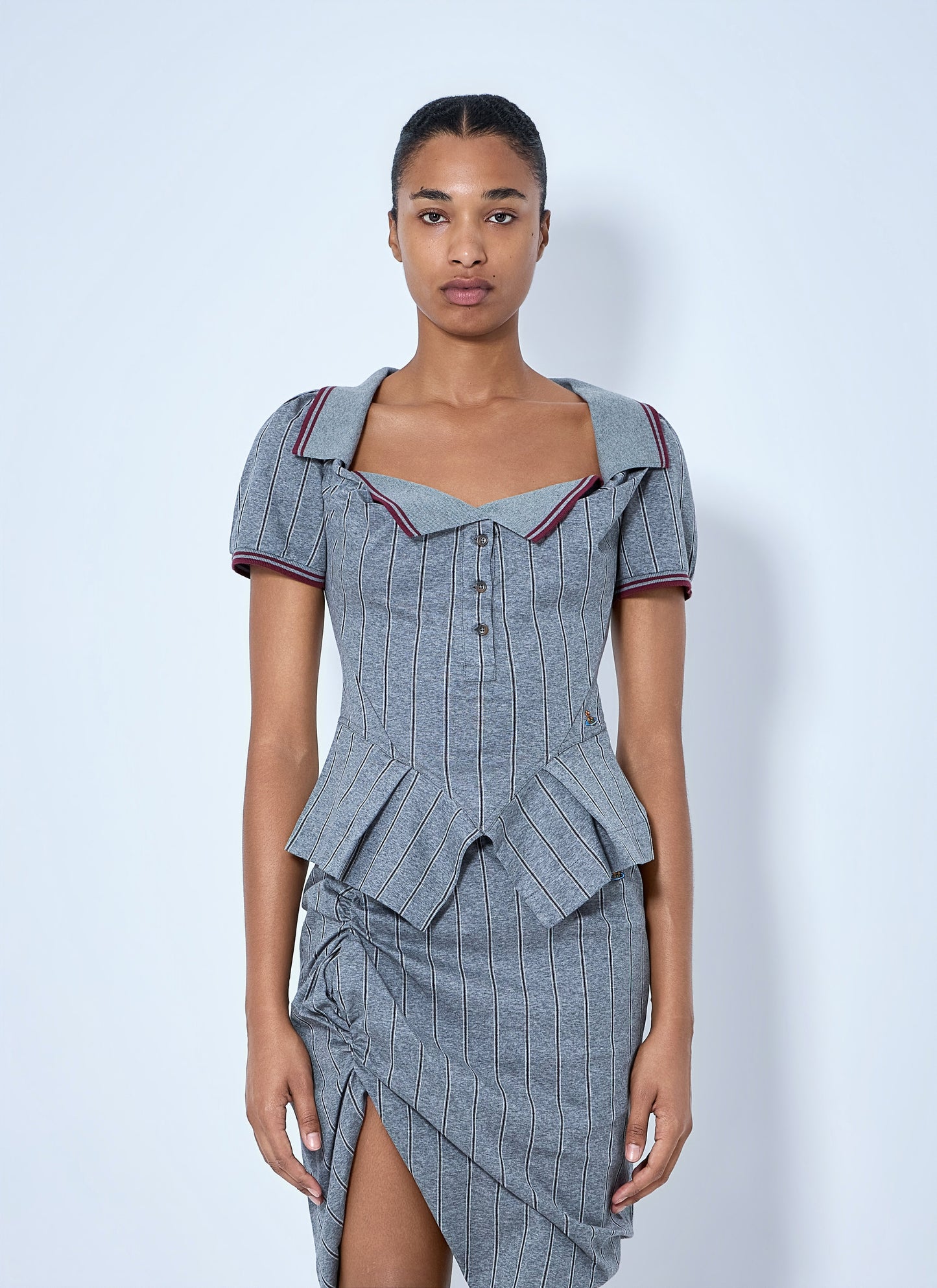 Vivienne Westwood Women Monday Striped Cotton Polo Shirt VIVIENNE WESTWOOD