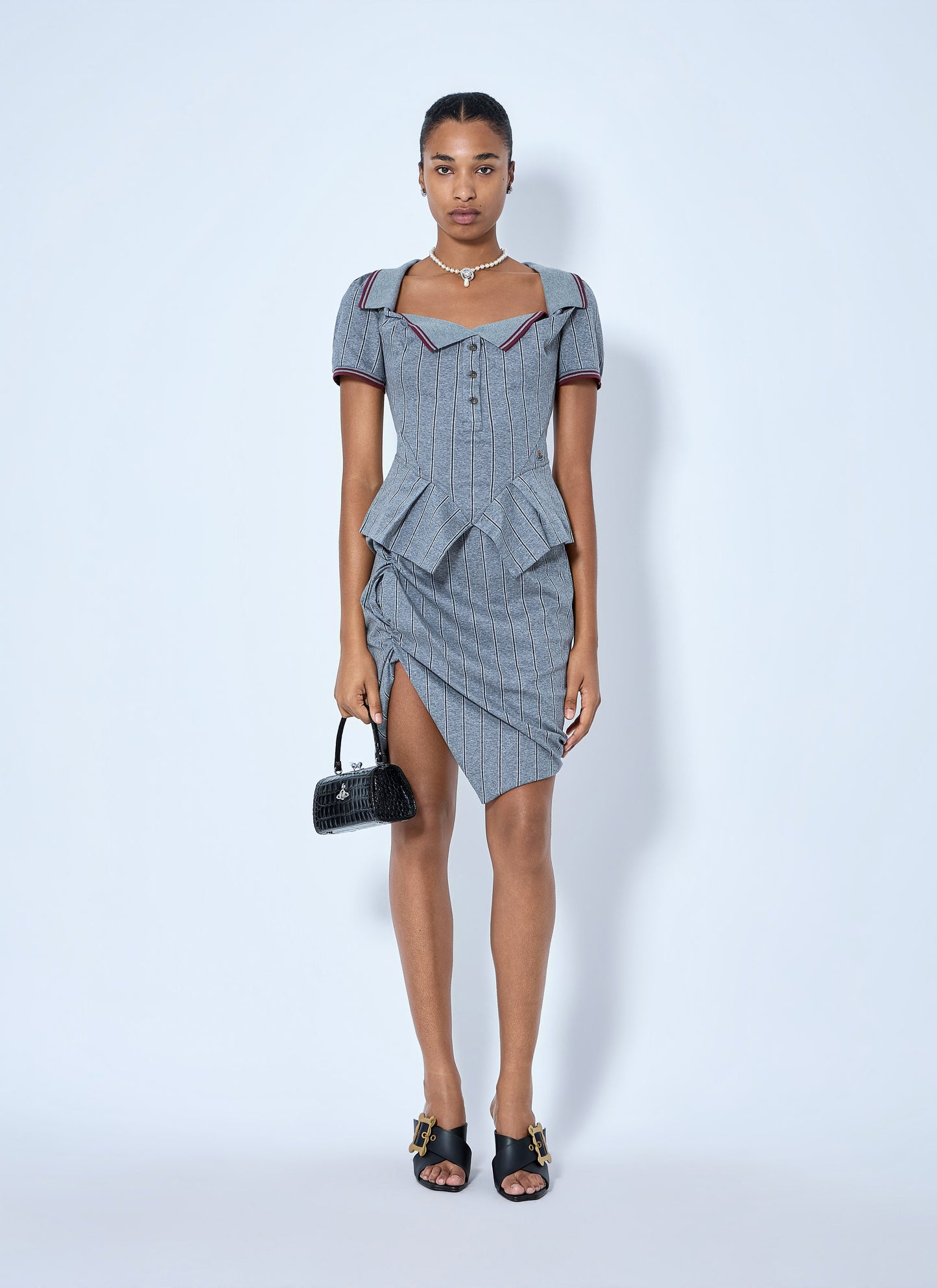 Vivienne Westwood Women Monday Striped Cotton Polo Shirt VIVIENNE WESTWOOD