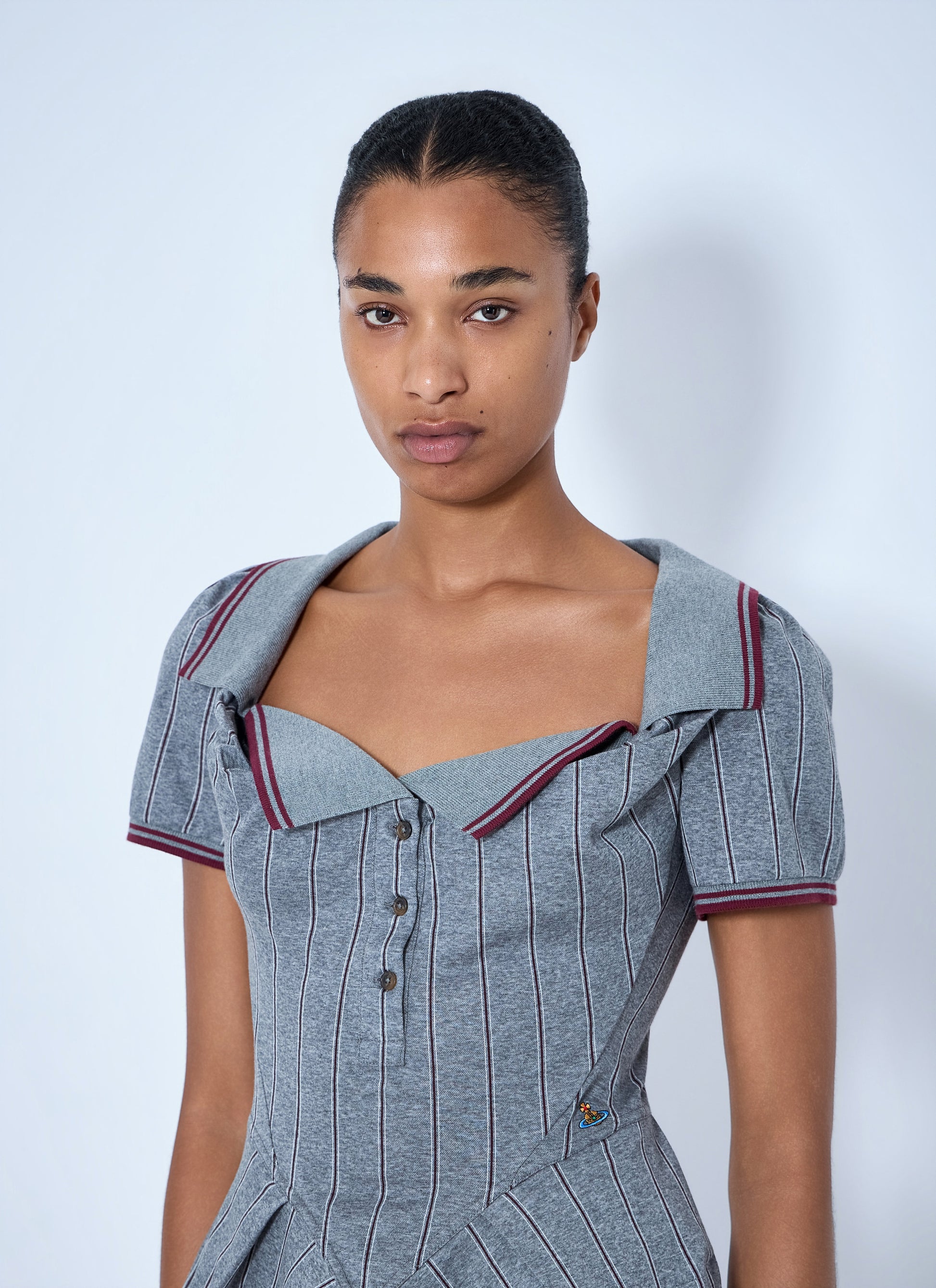 Vivienne Westwood Women Monday Striped Cotton Polo Shirt VIVIENNE WESTWOOD