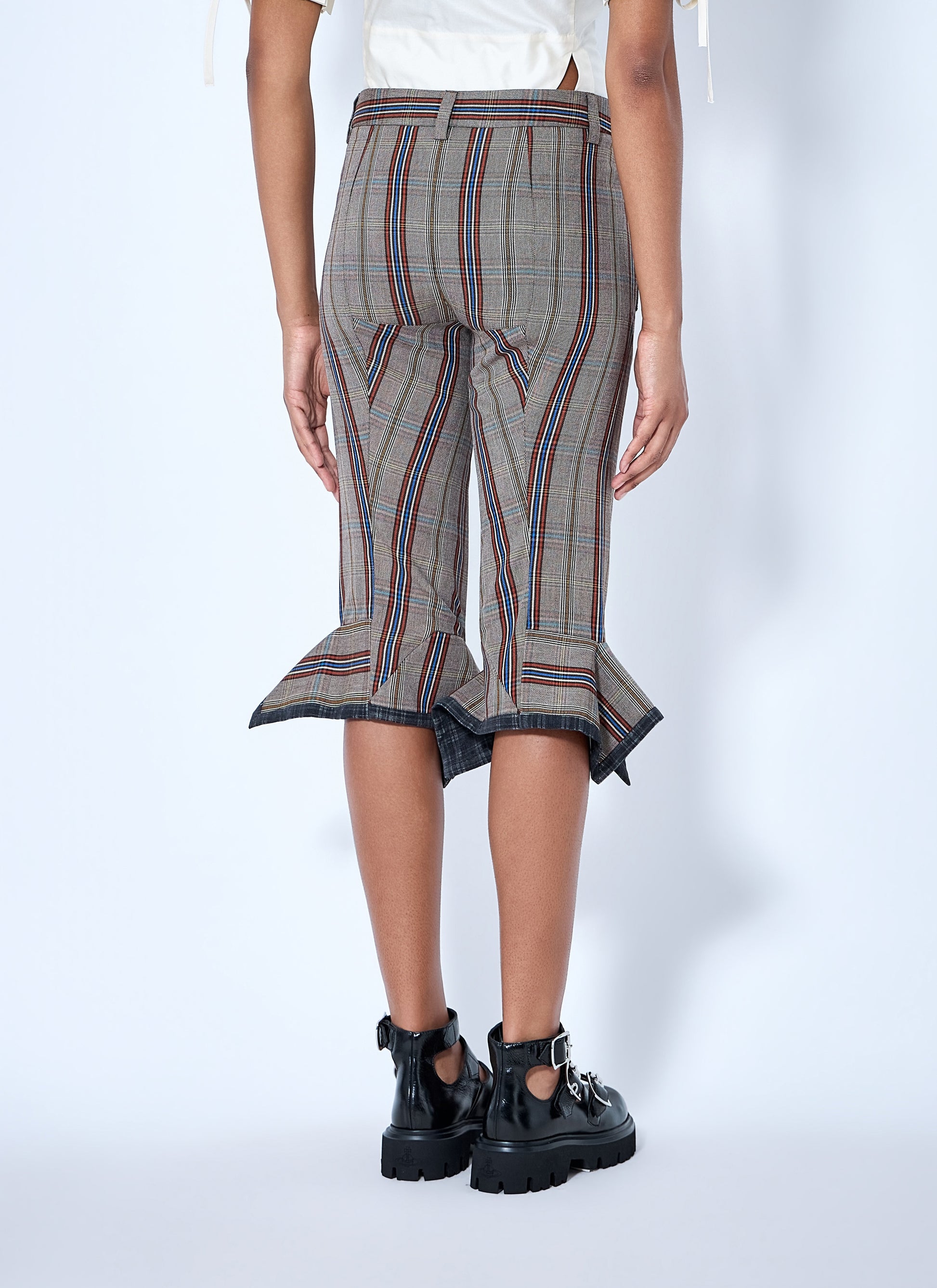 Vivienne Westwood Women Flared Plaid Cropped Trousers VIVIENNE WESTWOOD