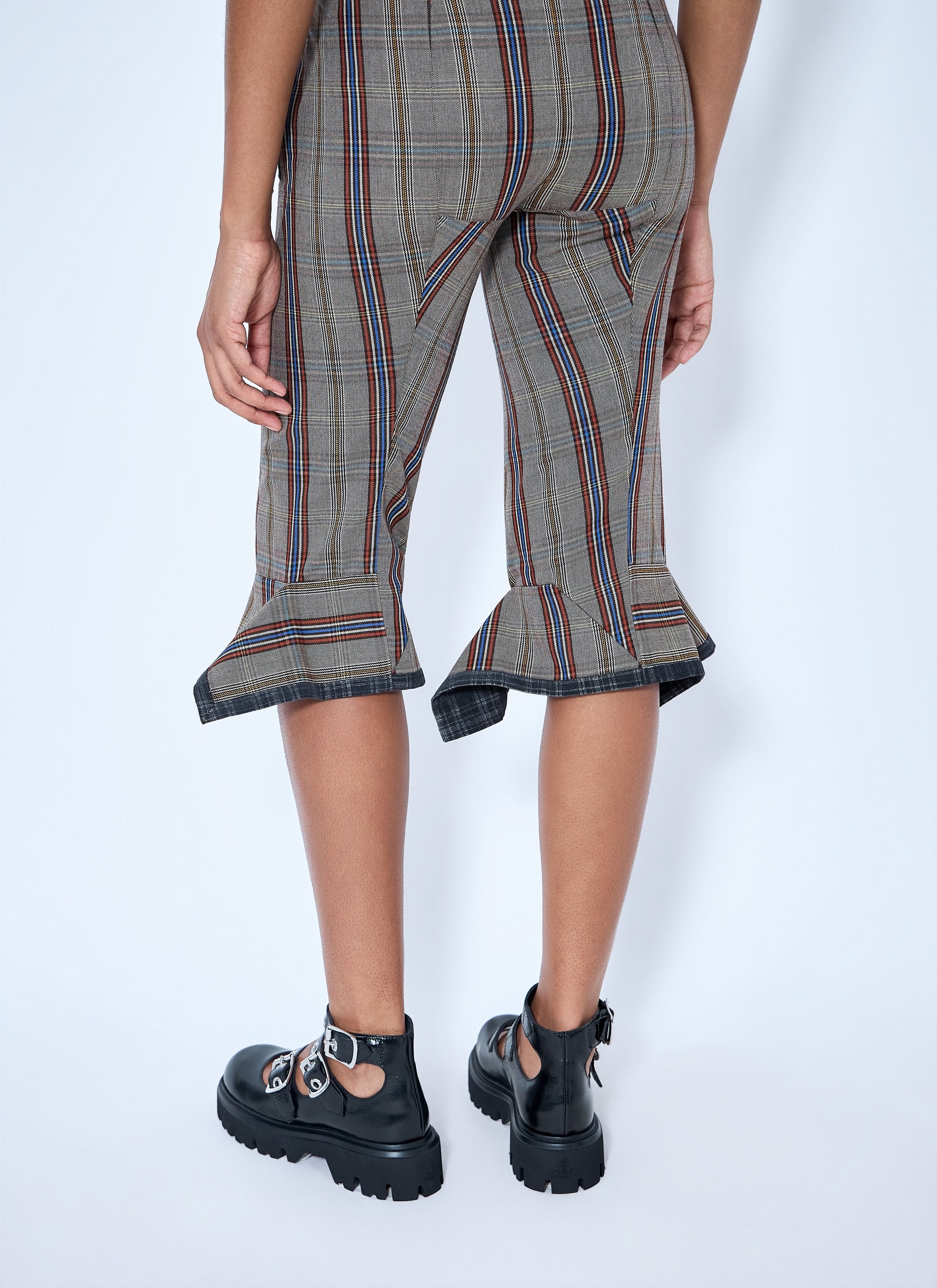 Vivienne Westwood Women Flared Plaid Cropped Trousers VIVIENNE WESTWOOD