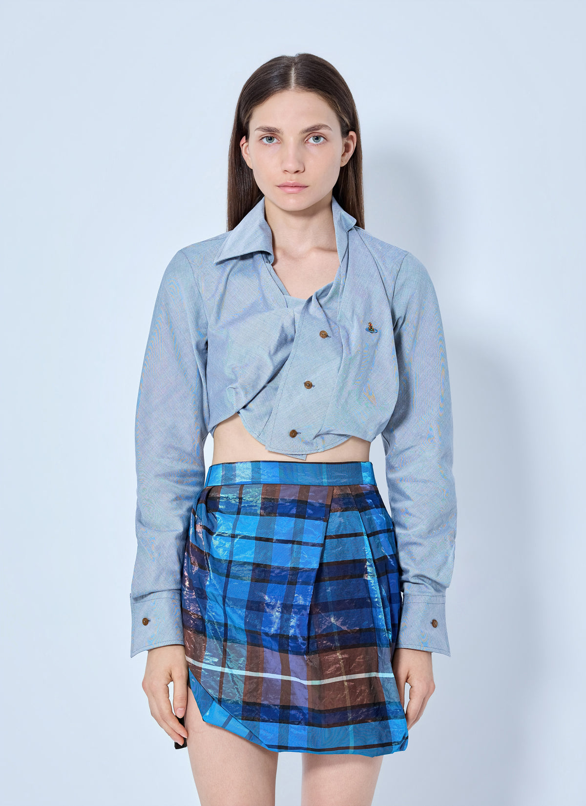 Vivienne Westwood Women Cropped Drunken Shirt VIVIENNE WESTWOOD