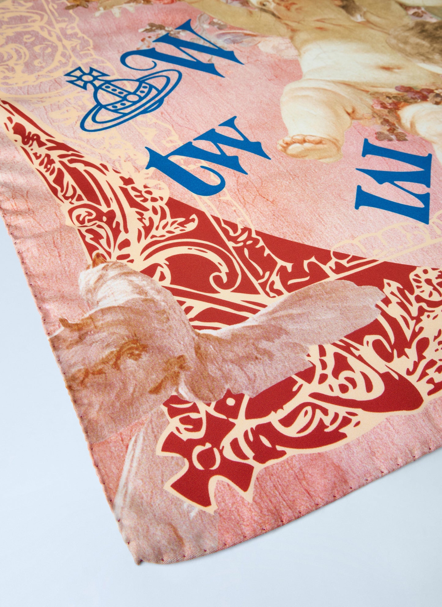 Vivienne Westwood Men Cherub Motif Silk Scarf VIVIENNE WESTWOOD