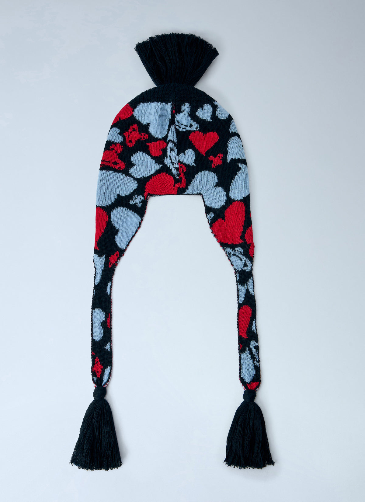 Vivienne Westwood Men Hearts And Orb Flap Knit Cap VIVIENNE WESTWOOD