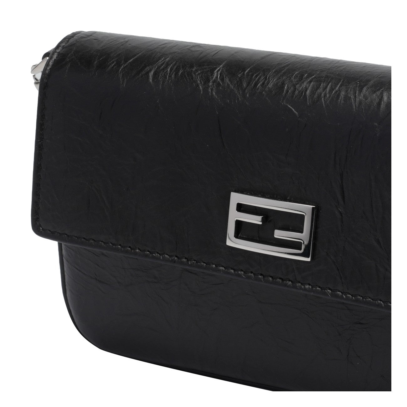 Fendi Women Wallet On Chain Tube With Ff Baguette Logo FENDI