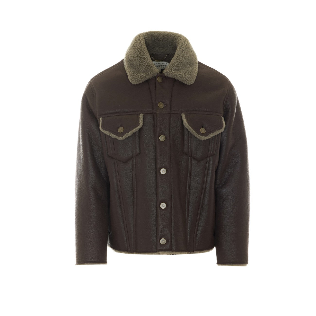 Maison Margiela Men Waxed Shearling Jacket MAISON MARGIELA