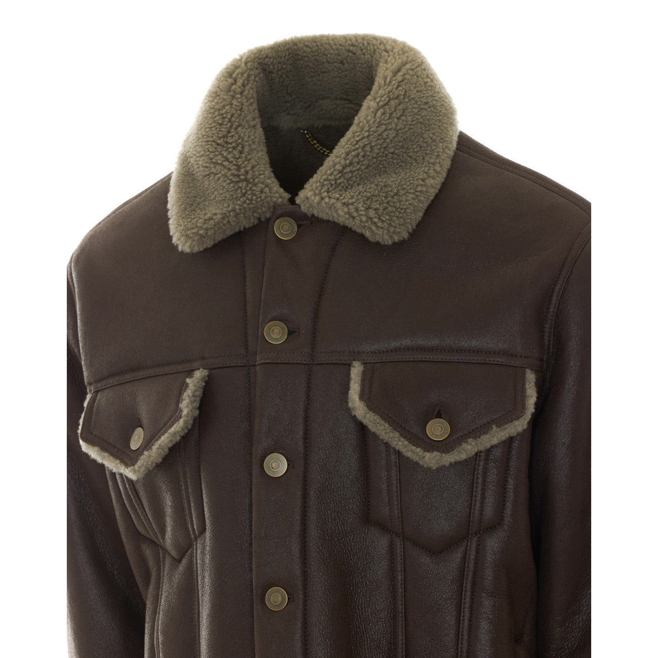 Maison Margiela Men Waxed Shearling Jacket MAISON MARGIELA