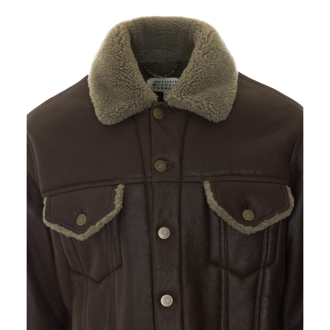 Maison Margiela Men Waxed Shearling Jacket MAISON MARGIELA