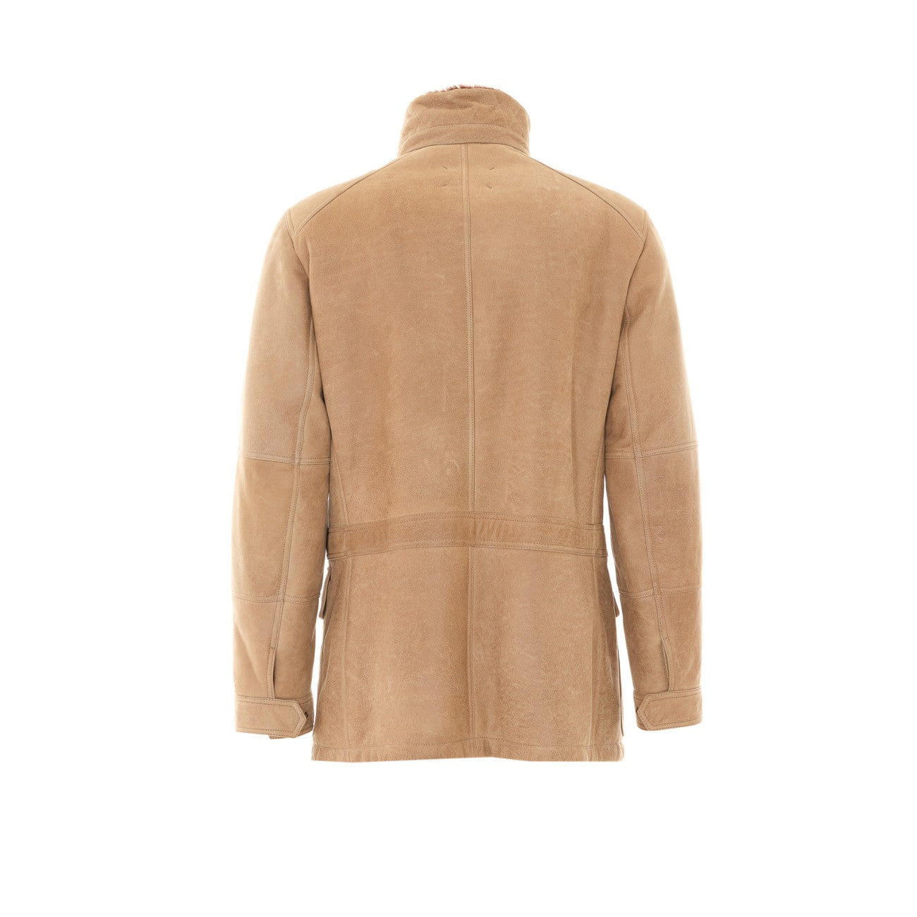 Brunello Cucinelli Men Waxed Shearling Safari Jacket