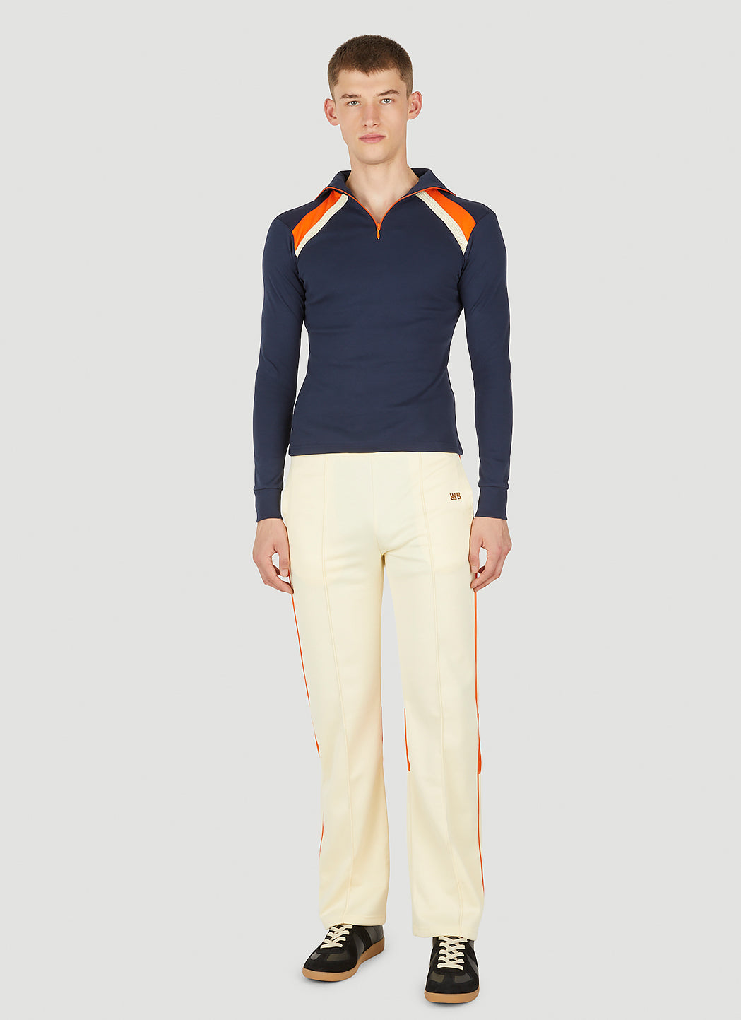 Wales Bonner Men Jazz Half Zip Top WALES BONNER