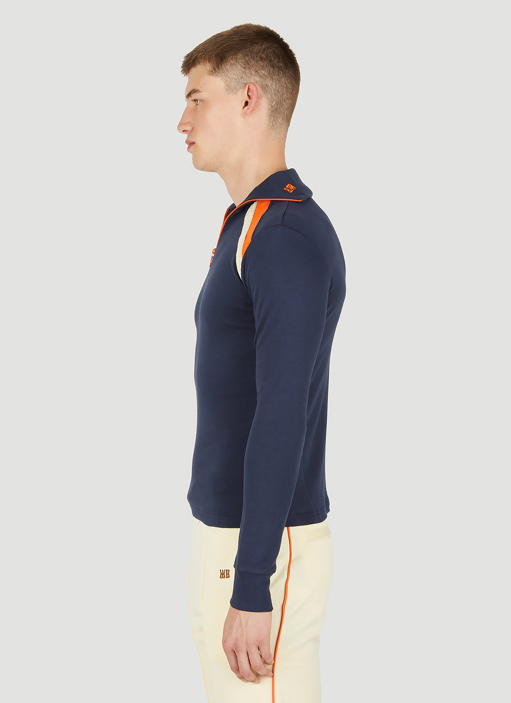 Wales Bonner Men Jazz Half Zip Top WALES BONNER