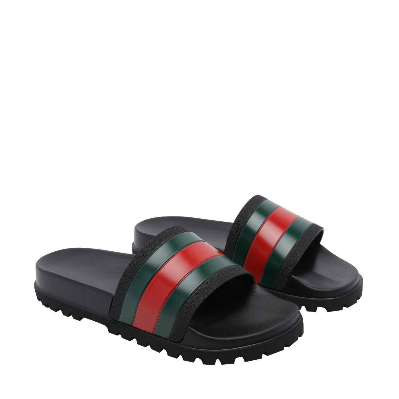 Gucci Men Web Rubber Sandals GUCCI