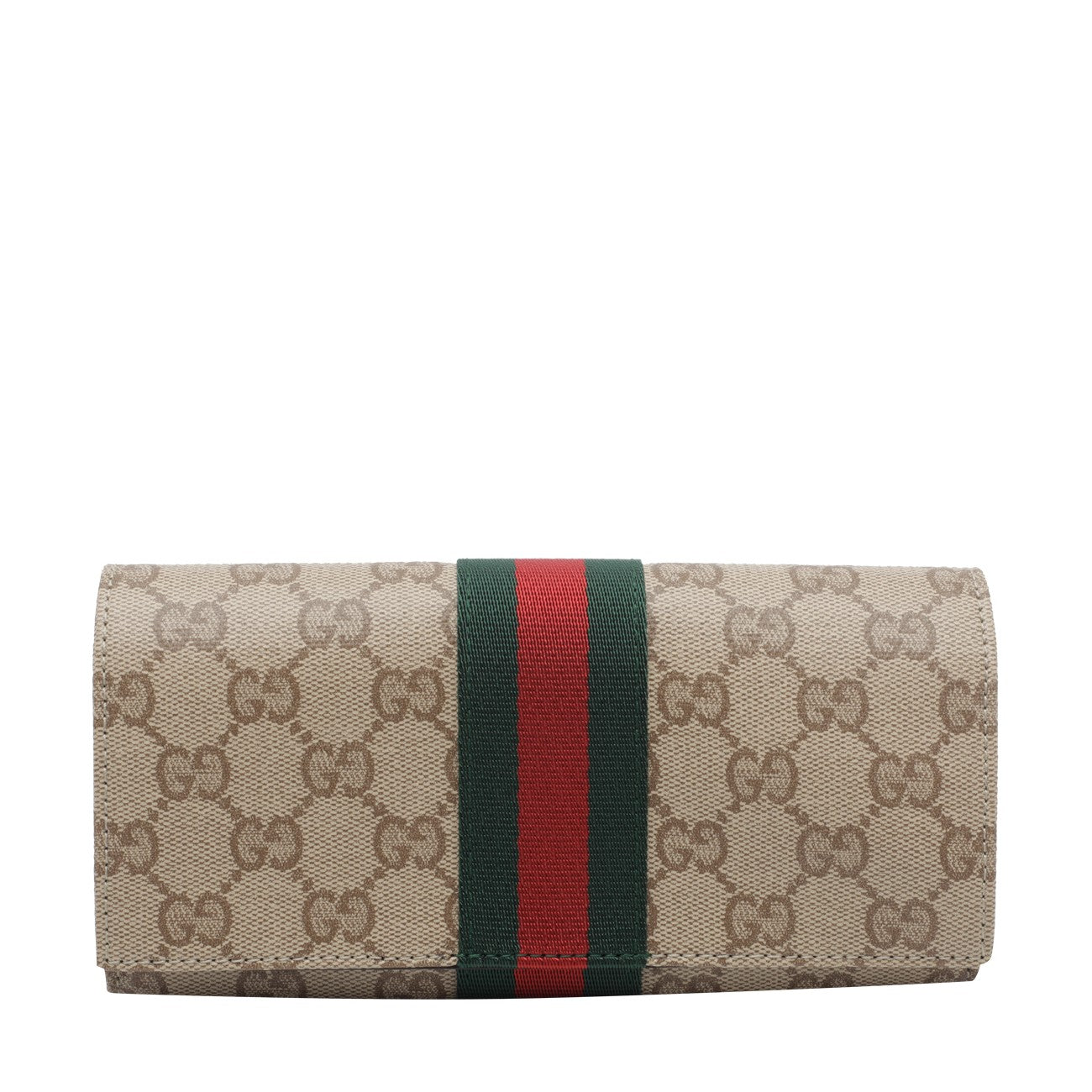 Gucci Women Web Tape And Gg Long Wallet GUCCI